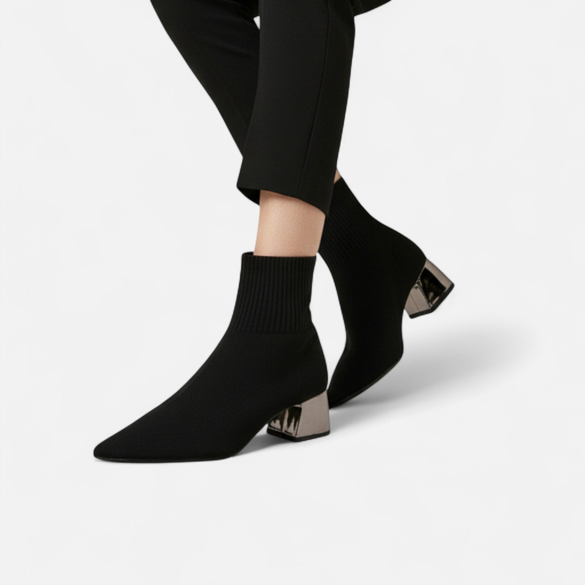 Volarno | Women’s Sock Boots – Sculpted Autumn Elegance