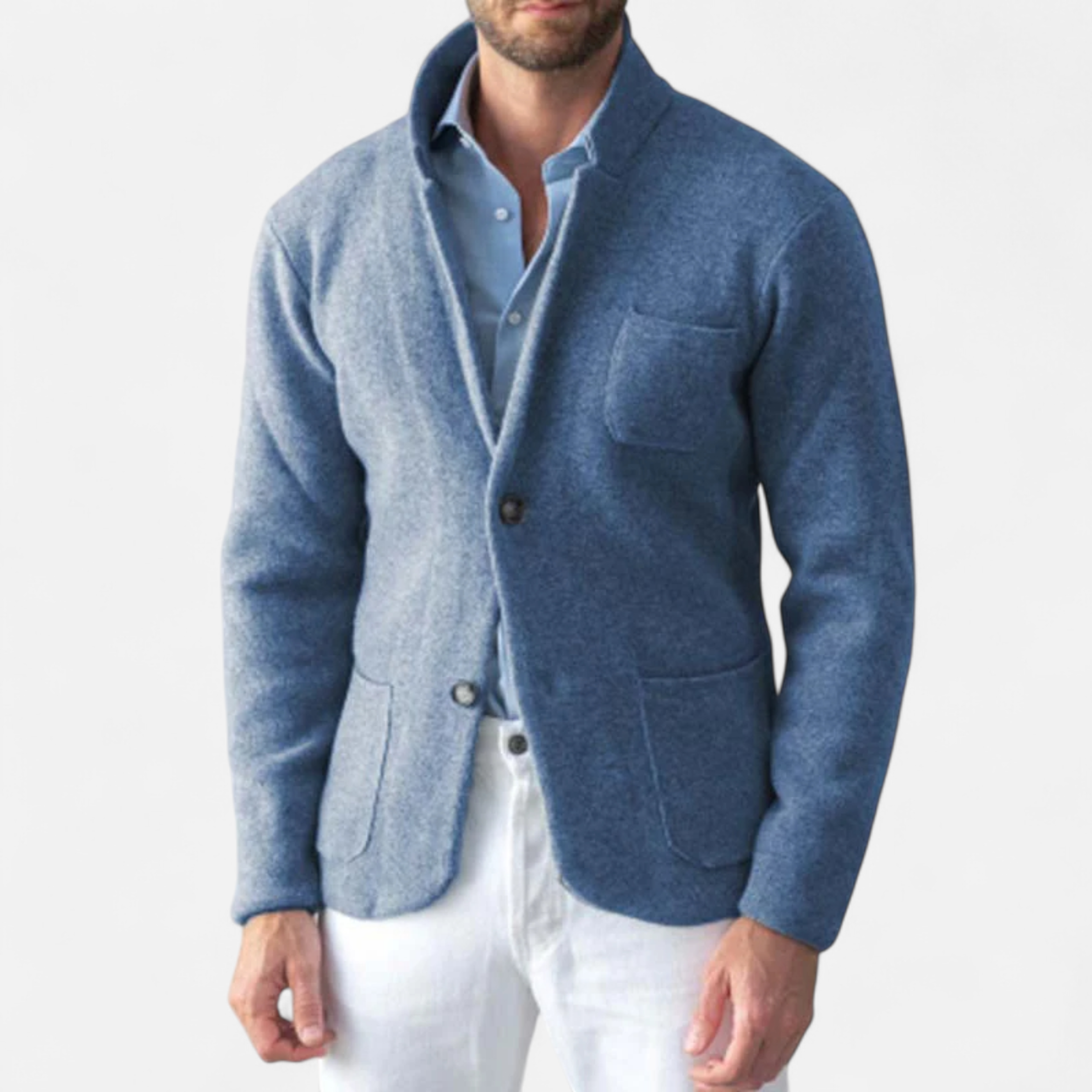 Volarno | Men’s Vintage Wool Stand-Collar Jacket