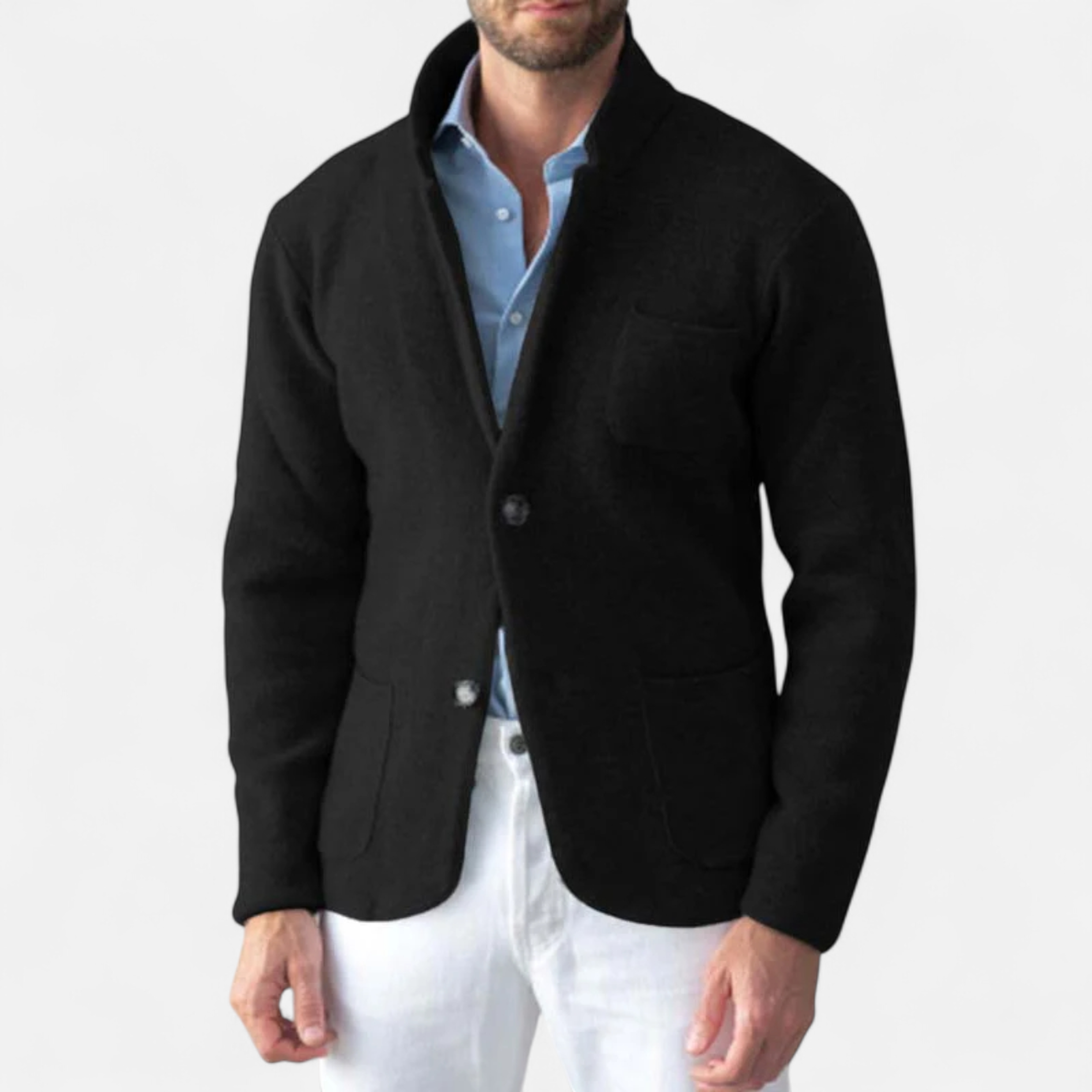 Volarno | Men’s Vintage Wool Stand-Collar Jacket