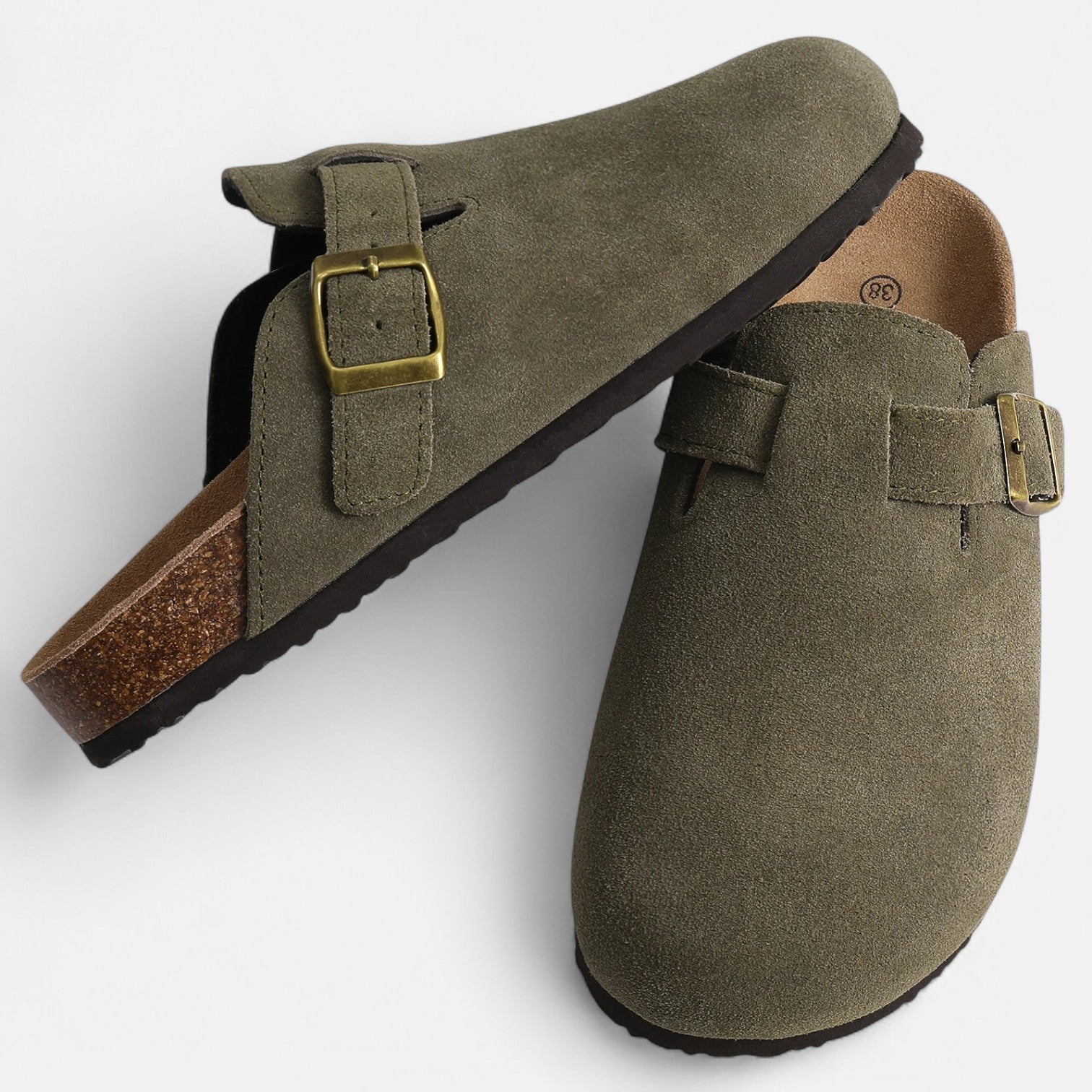 Volarno | Men’s Suede Mules – Sculpted Clog-Inspired Comfort