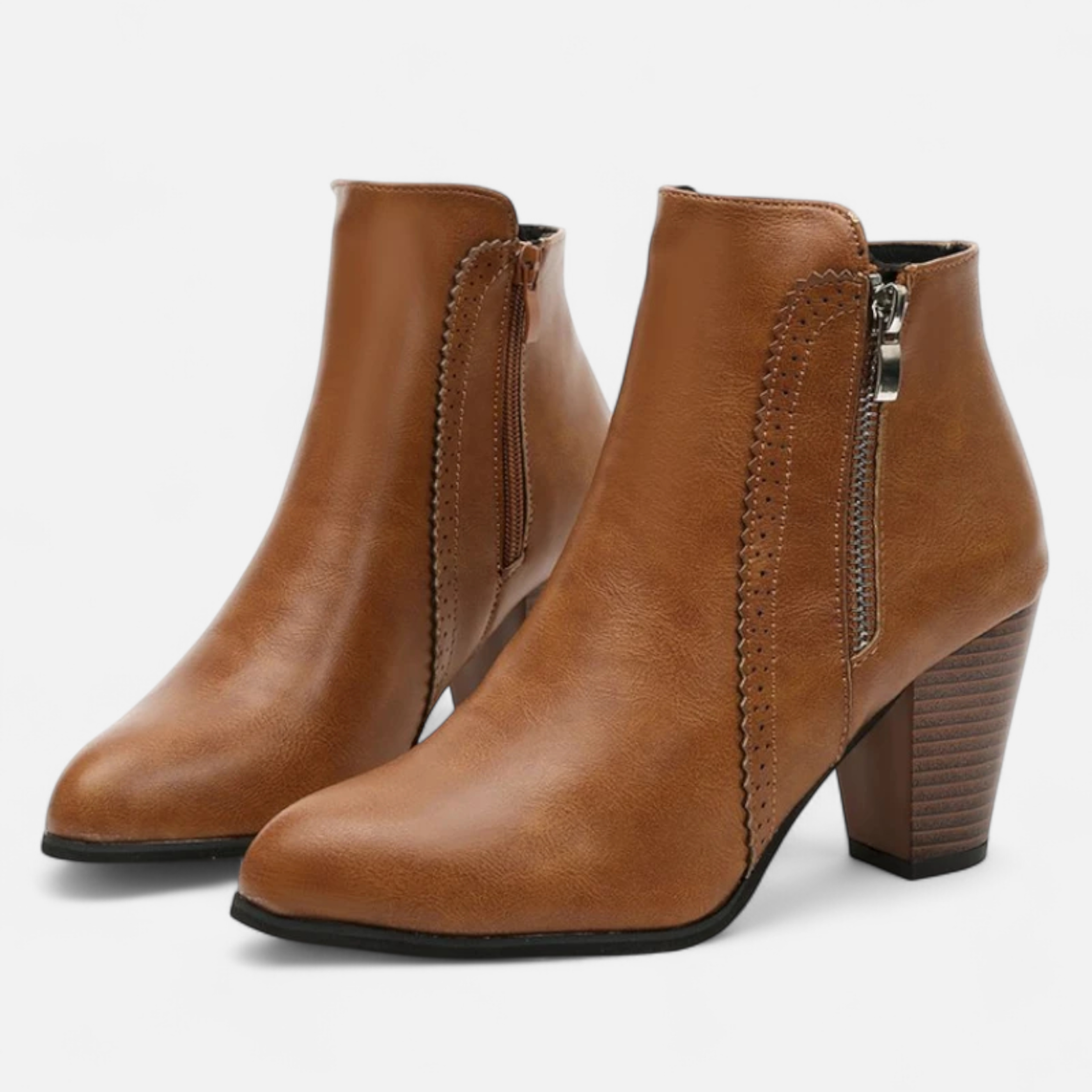 Volarno | Women’s Retro Zip-Heel Boots