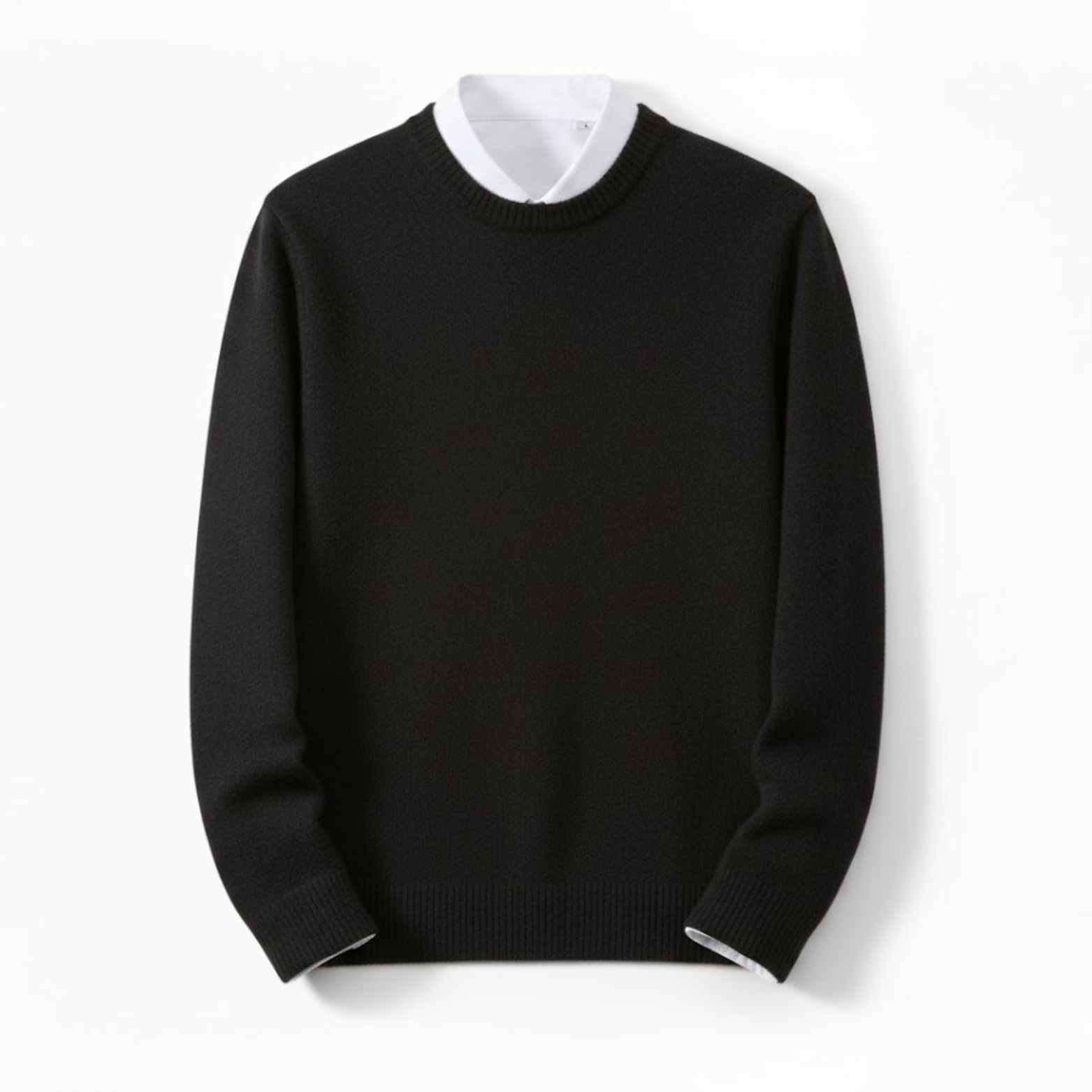 Volarno | Cashmere Sweater O-neck Pullovers Men's Loose Oversized Knitted Bottom Shirt