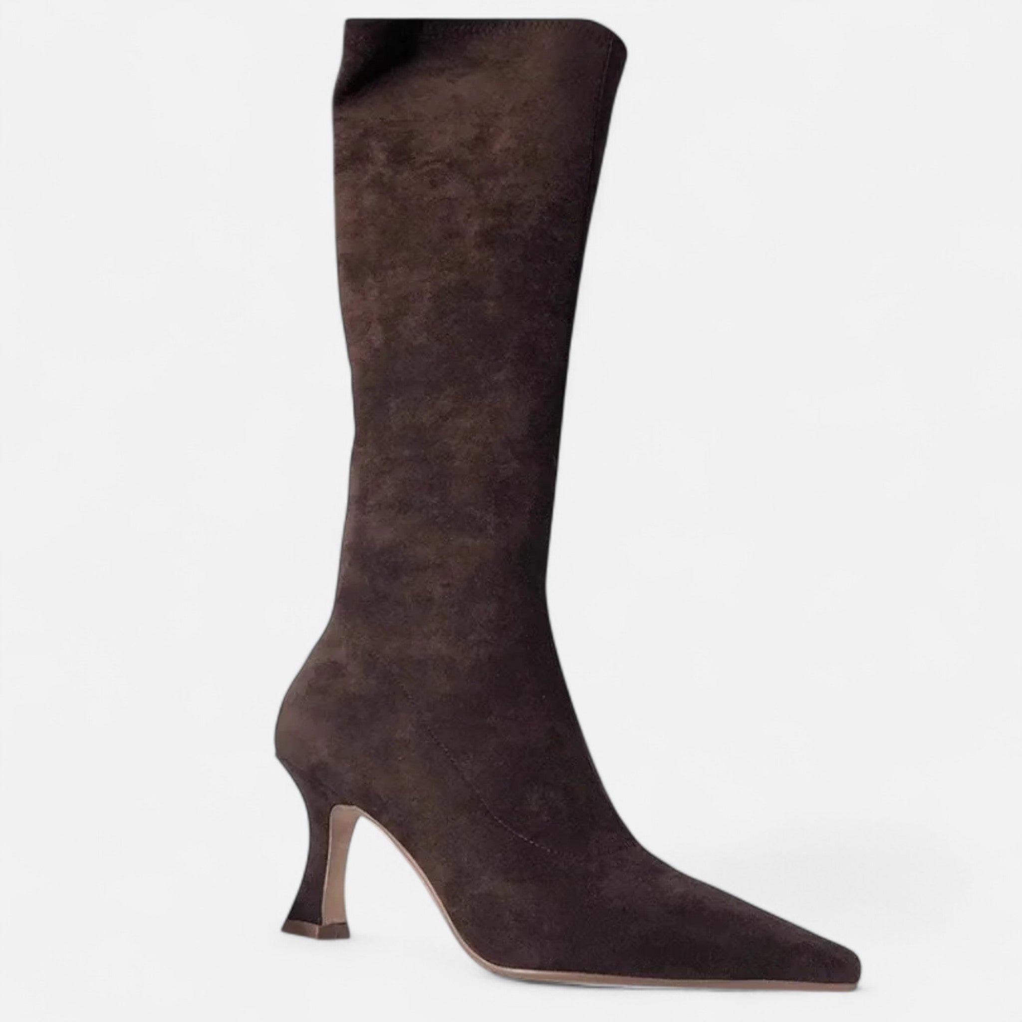 Volarno | Women’s Suede Thigh-High Heeled Boots