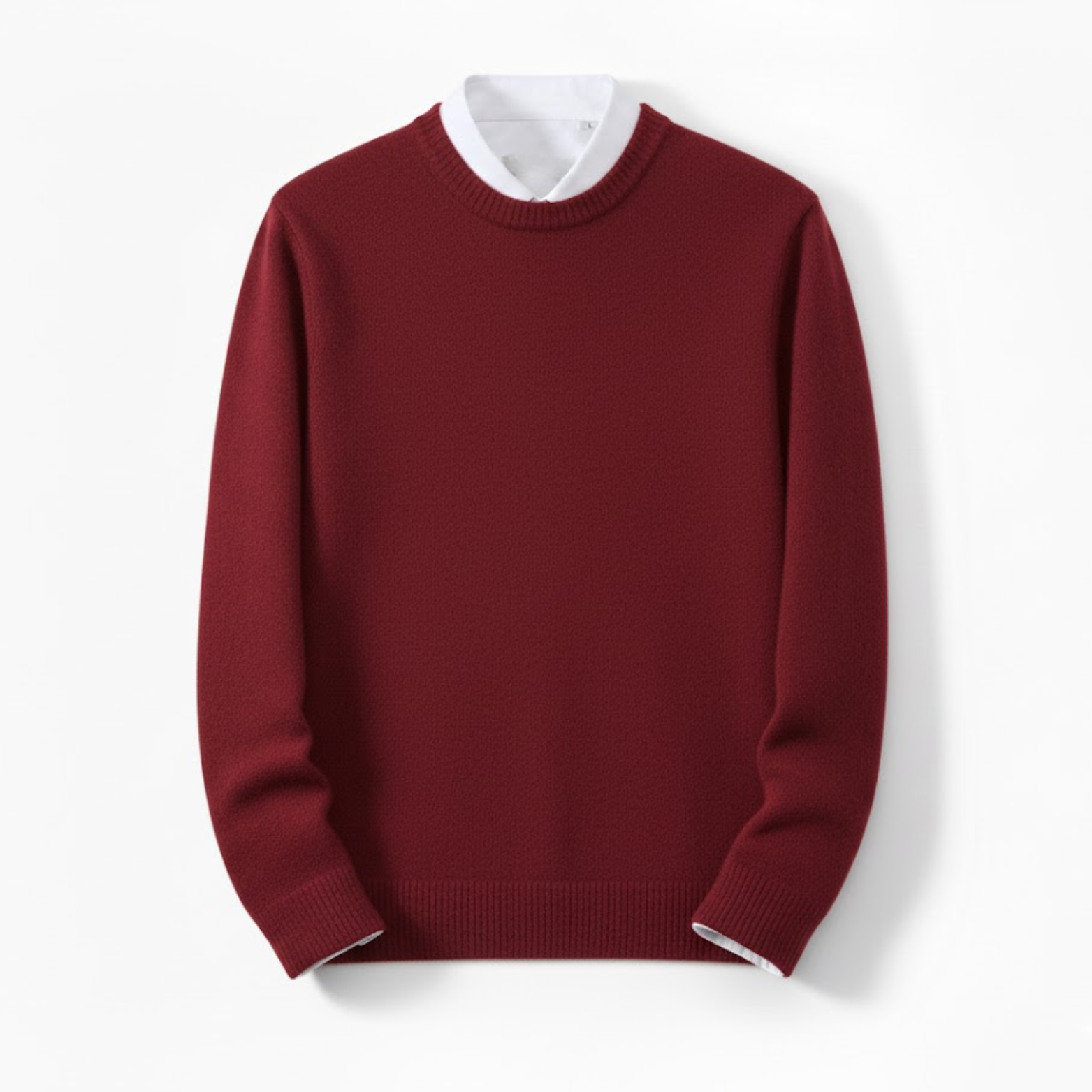 Volarno | Cashmere Sweater O-neck Pullovers Men's Loose Oversized Knitted Bottom Shirt