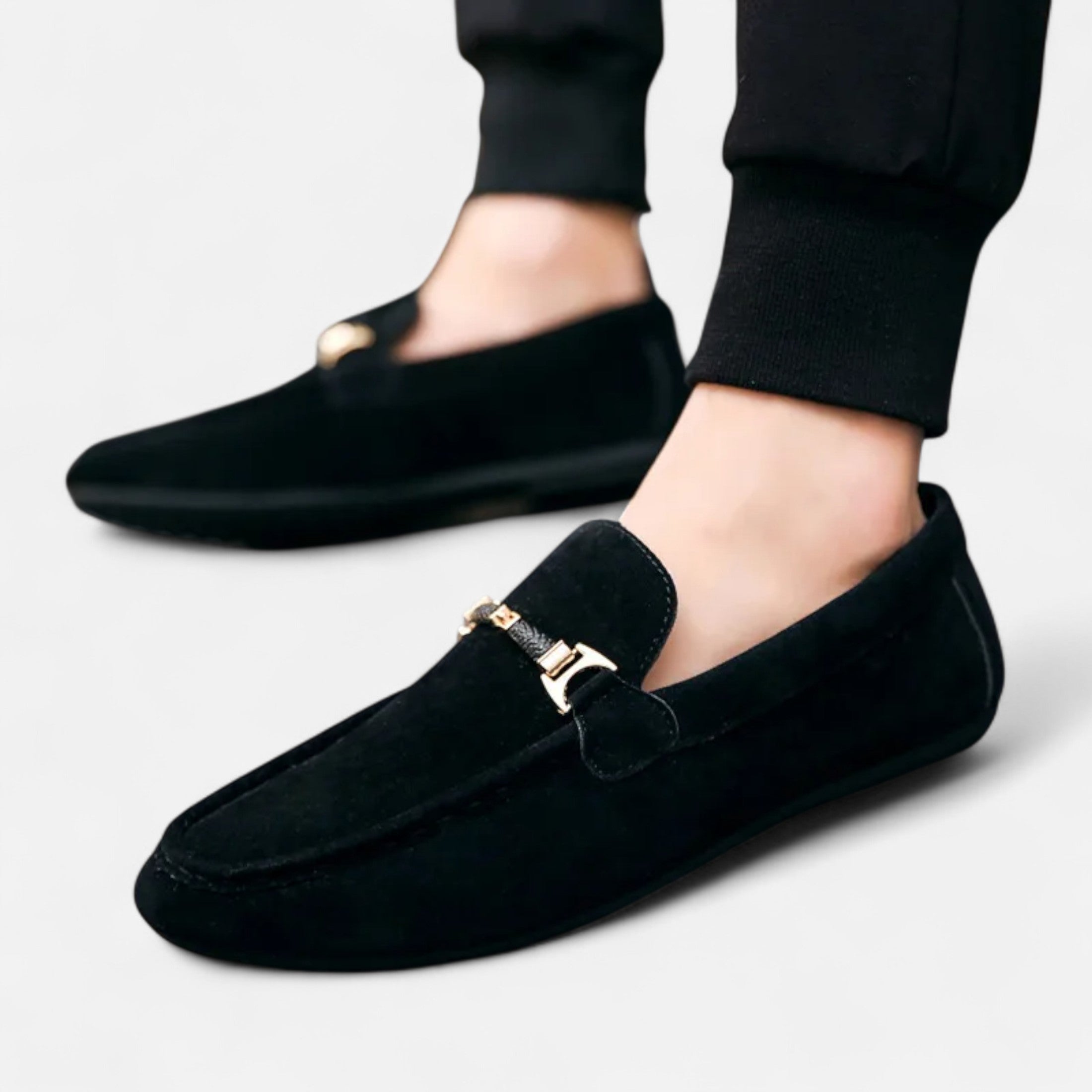 Volarno | Men’s Loafers Elegant Buckle Detail