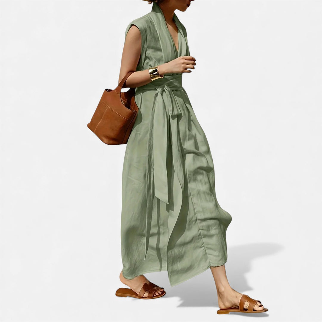 Volarno | Women’s Sleeveless Dress – Heritage Linen Style