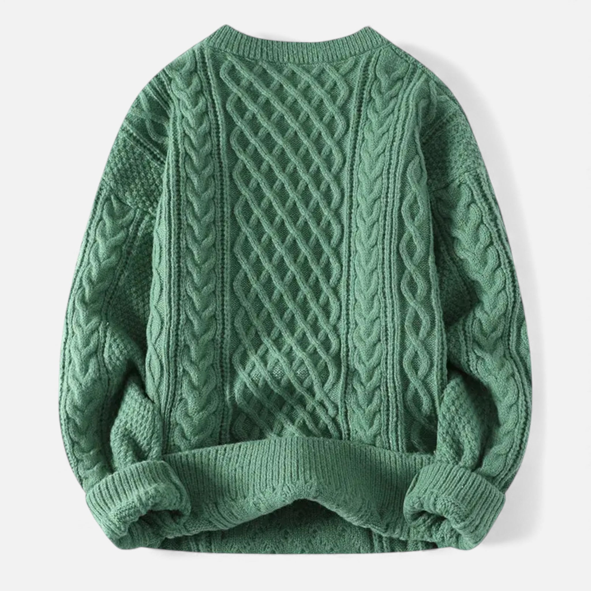 Volarno| Women’s Slight-Stretch Knitted Cabled Sweater