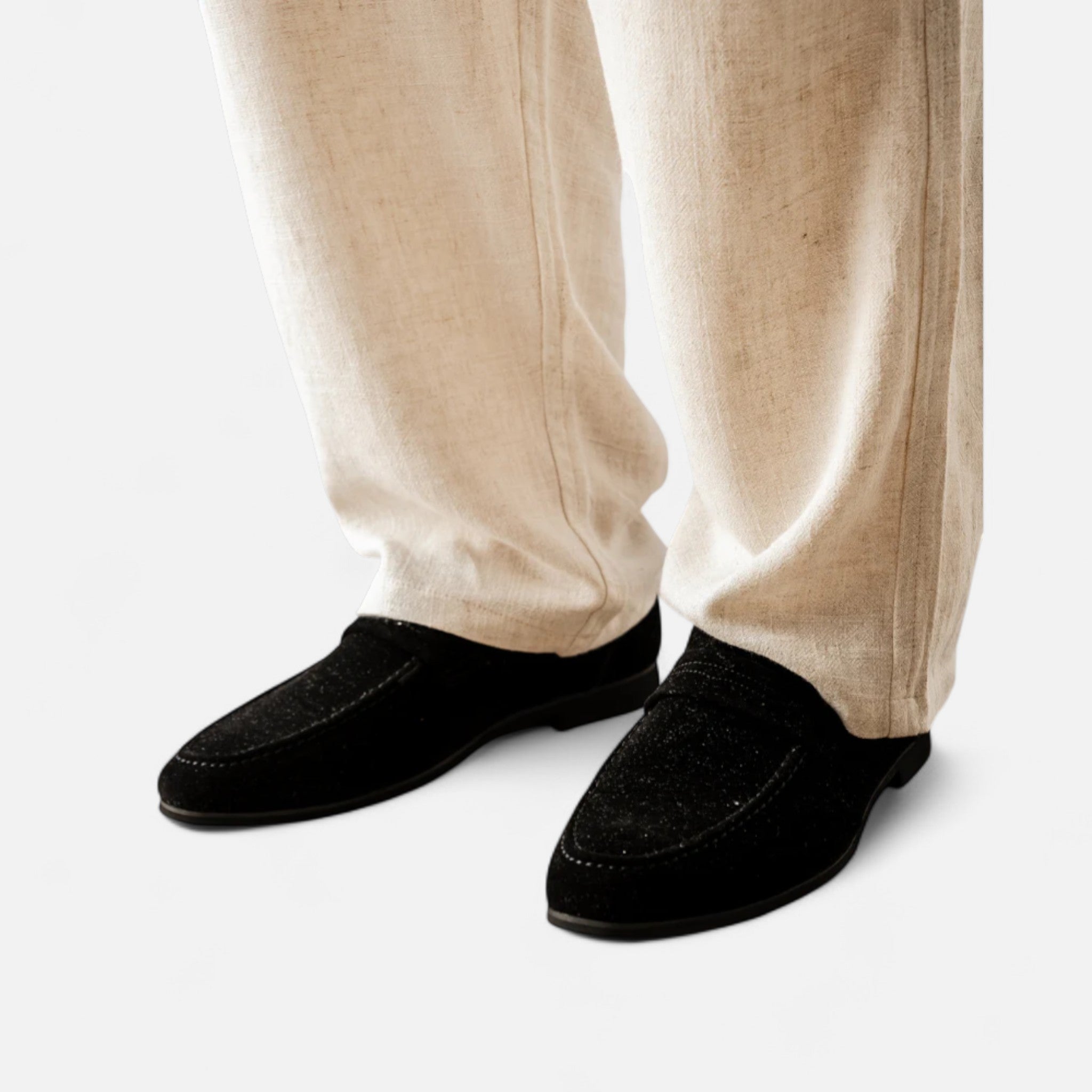 Volarno | Men’s Suede Penny Loafers – Iconic Elegance, Timeless British Craft