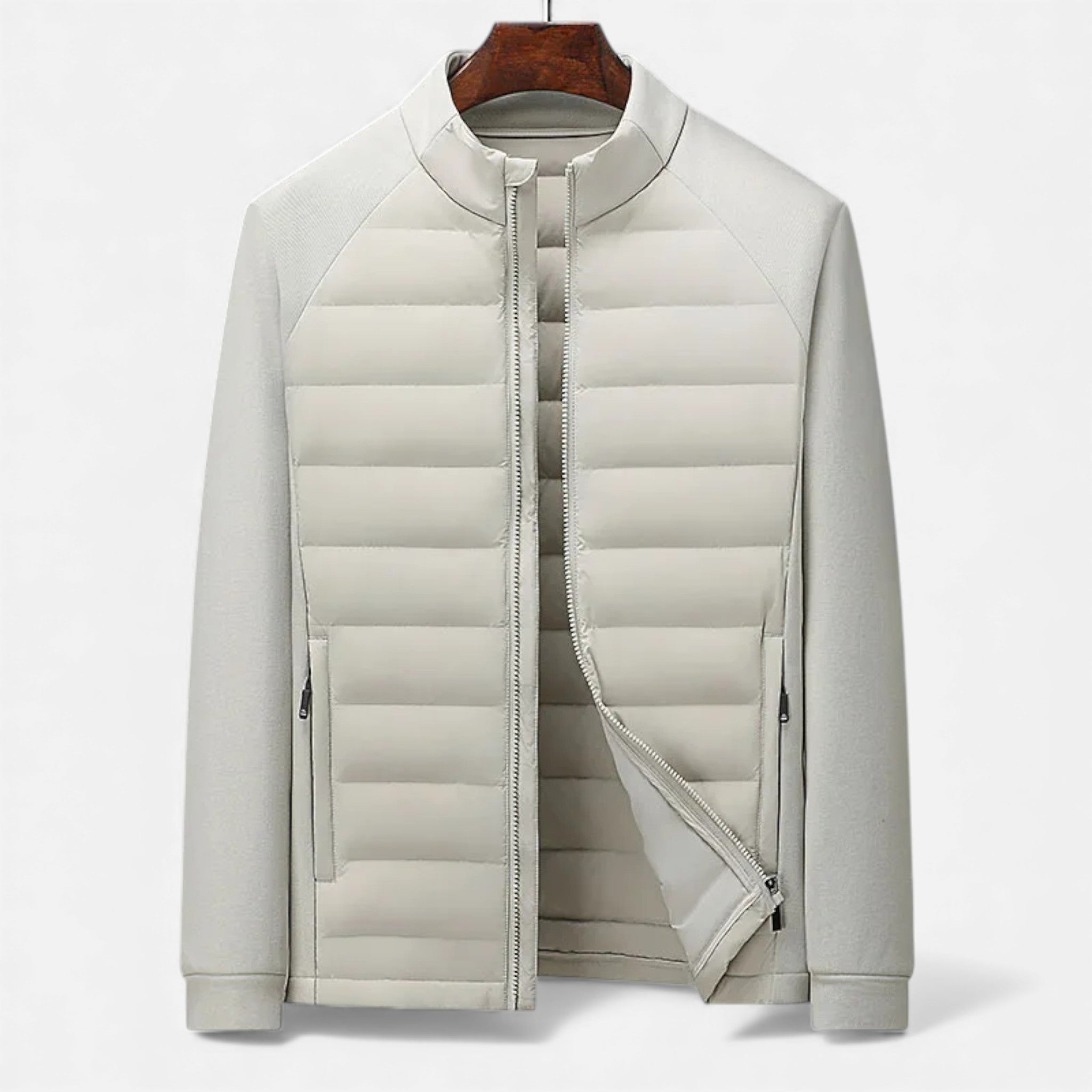 Volarno | Men’s Quilted Down Jacket with Stand-Up Collar