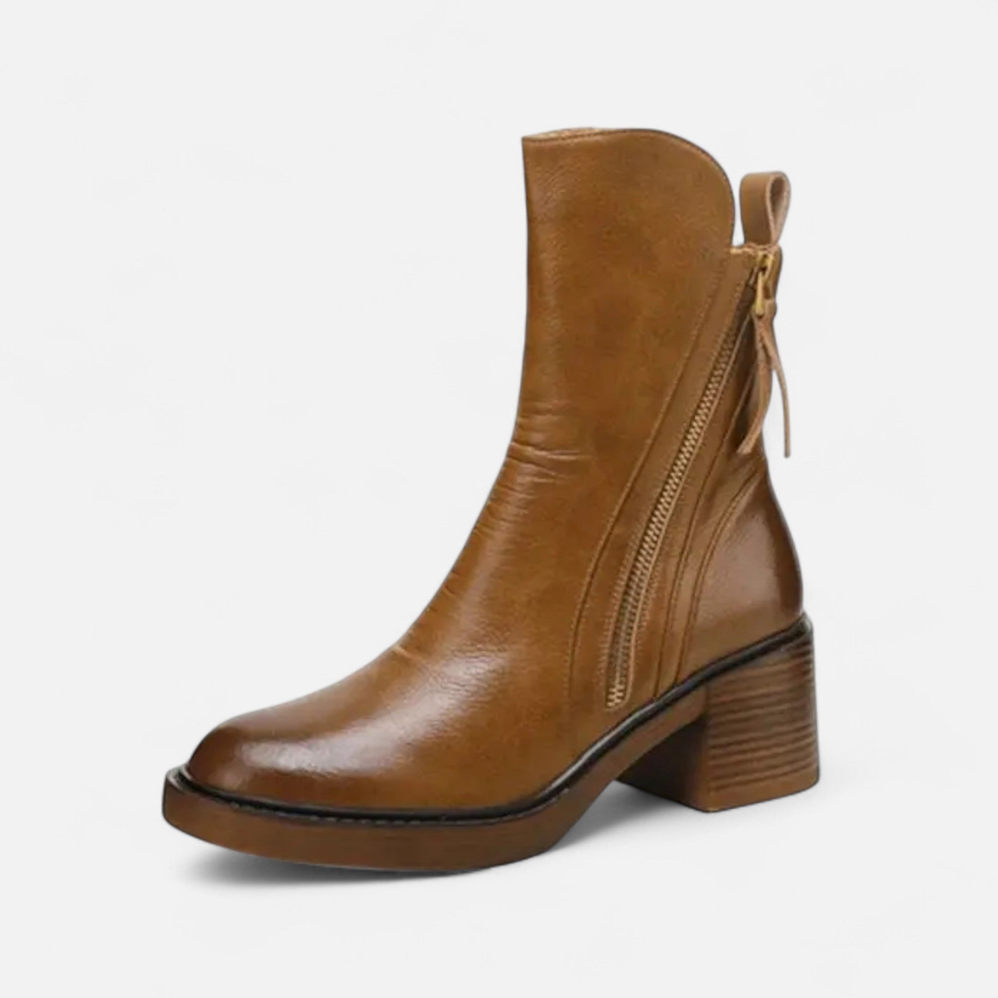 Volarno | Women’s Roman Leather Flat Heel Boots