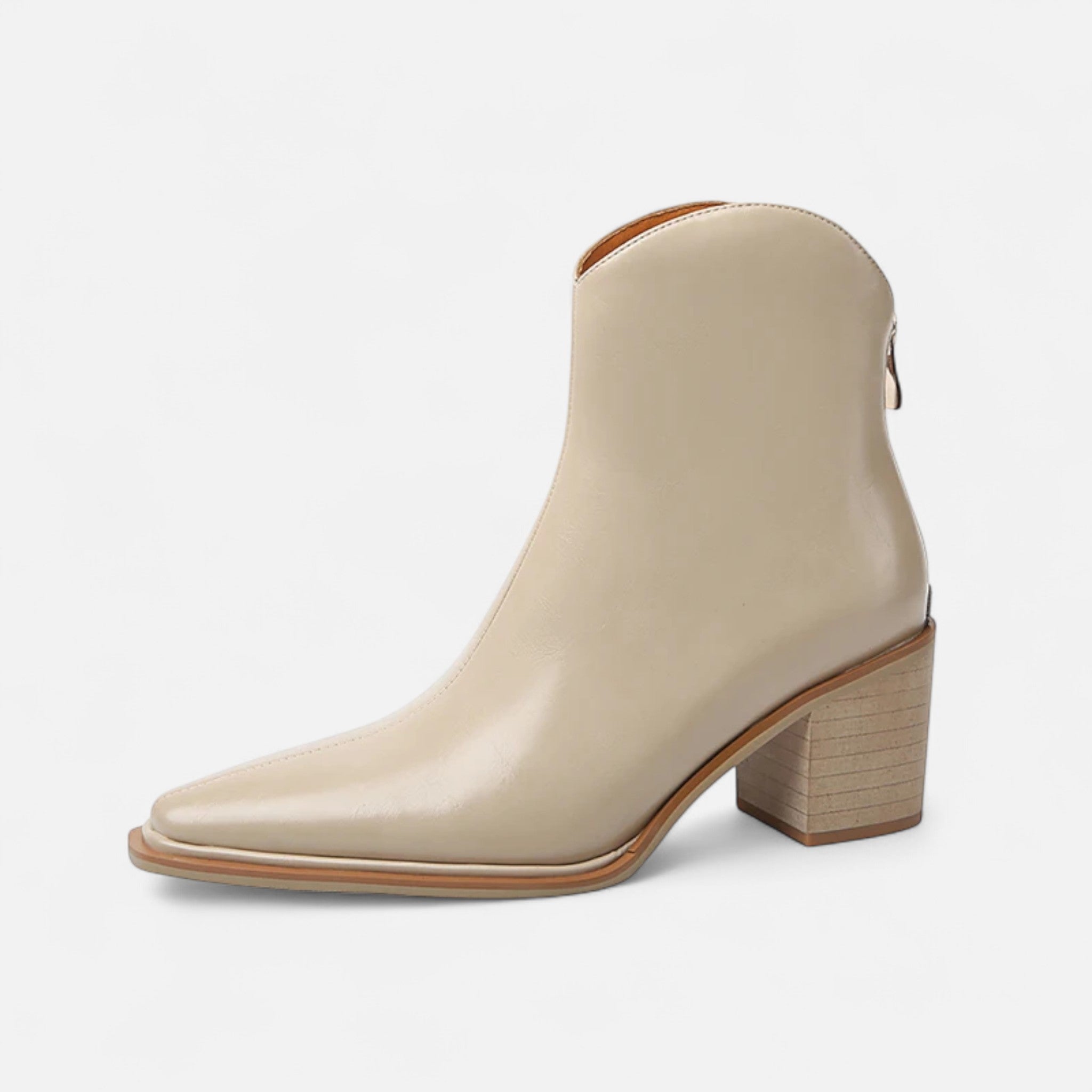 Volarno | Women’s Pointed Toe PU Leather Heeled Boots