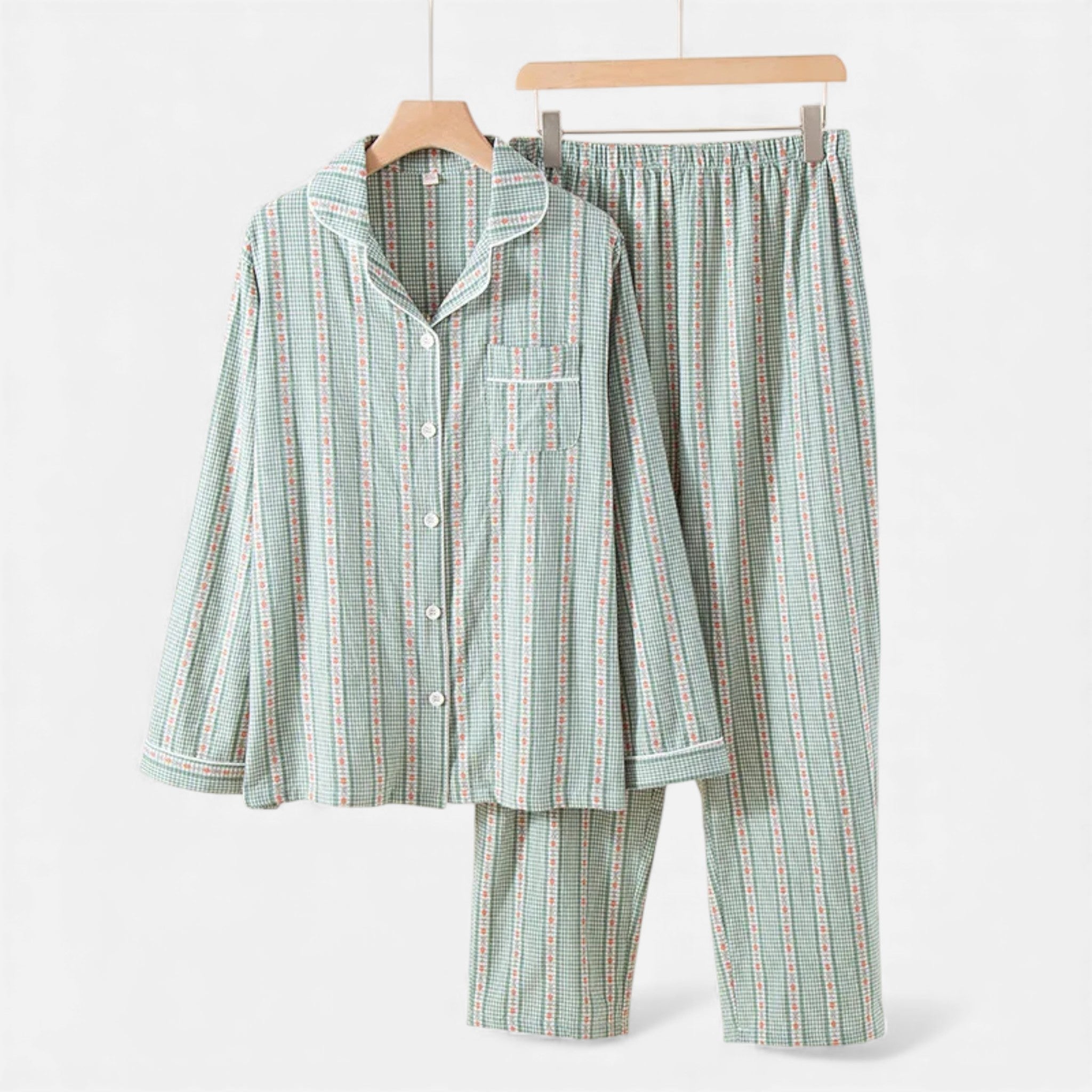 Maison Dresson | Women’s Pure Cotton Pyjama Set with Cardigan Volarno