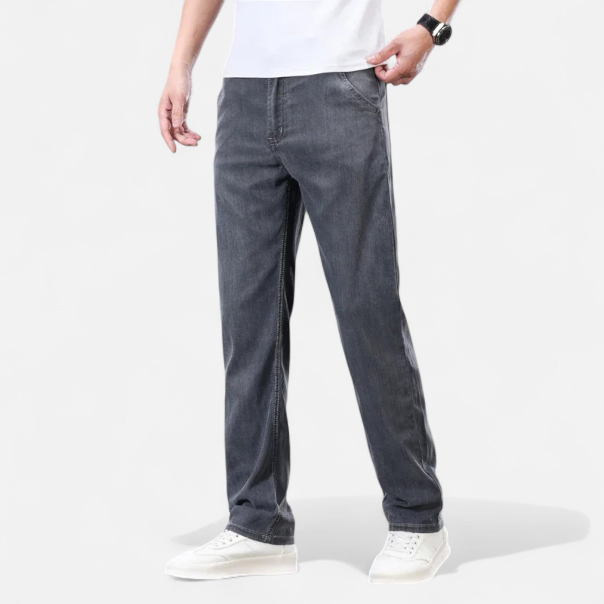 Volarno | Men’s Straight-Leg Lyocell Denim Jeans