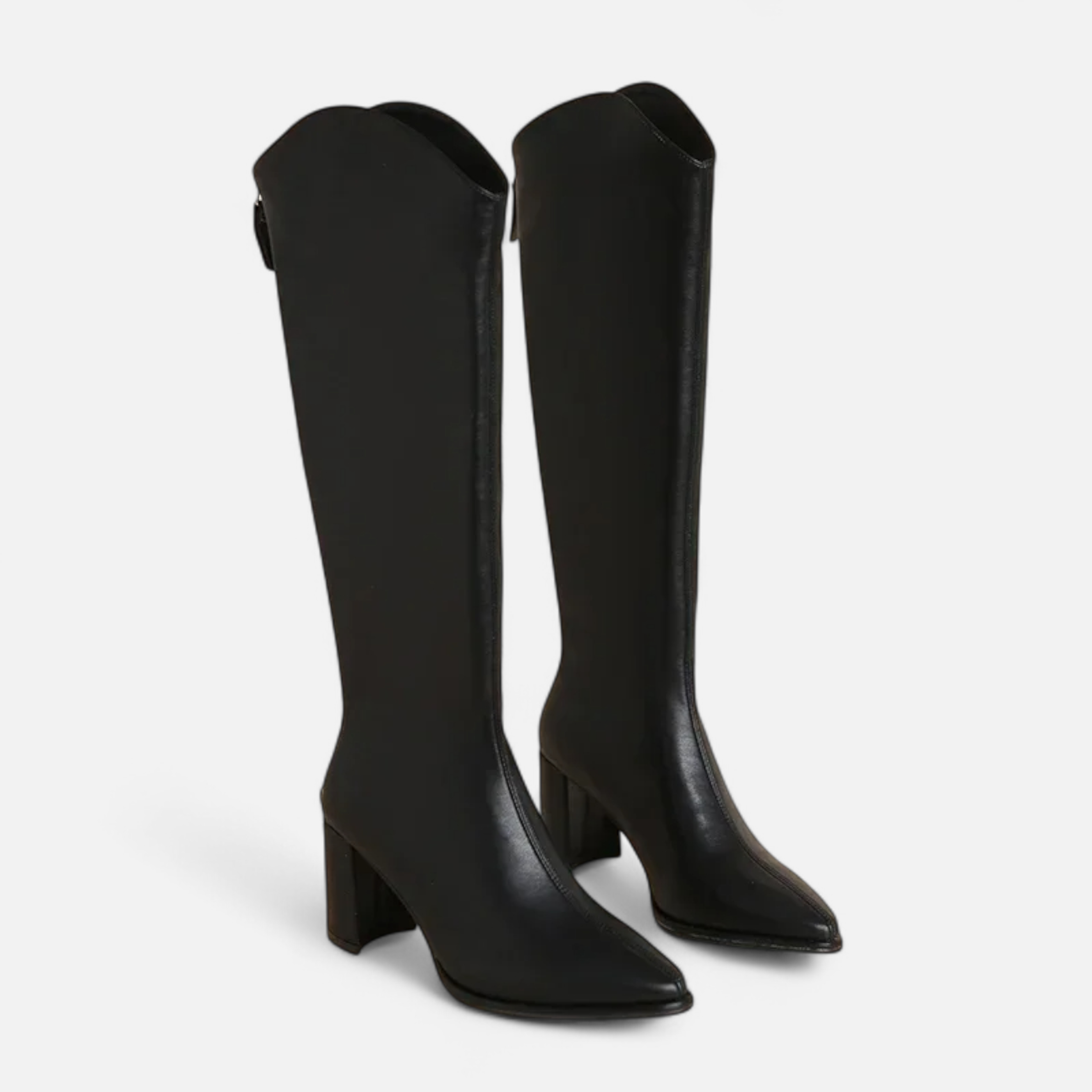 Volarno | Women’s Knee-High Zip Heeled Boots