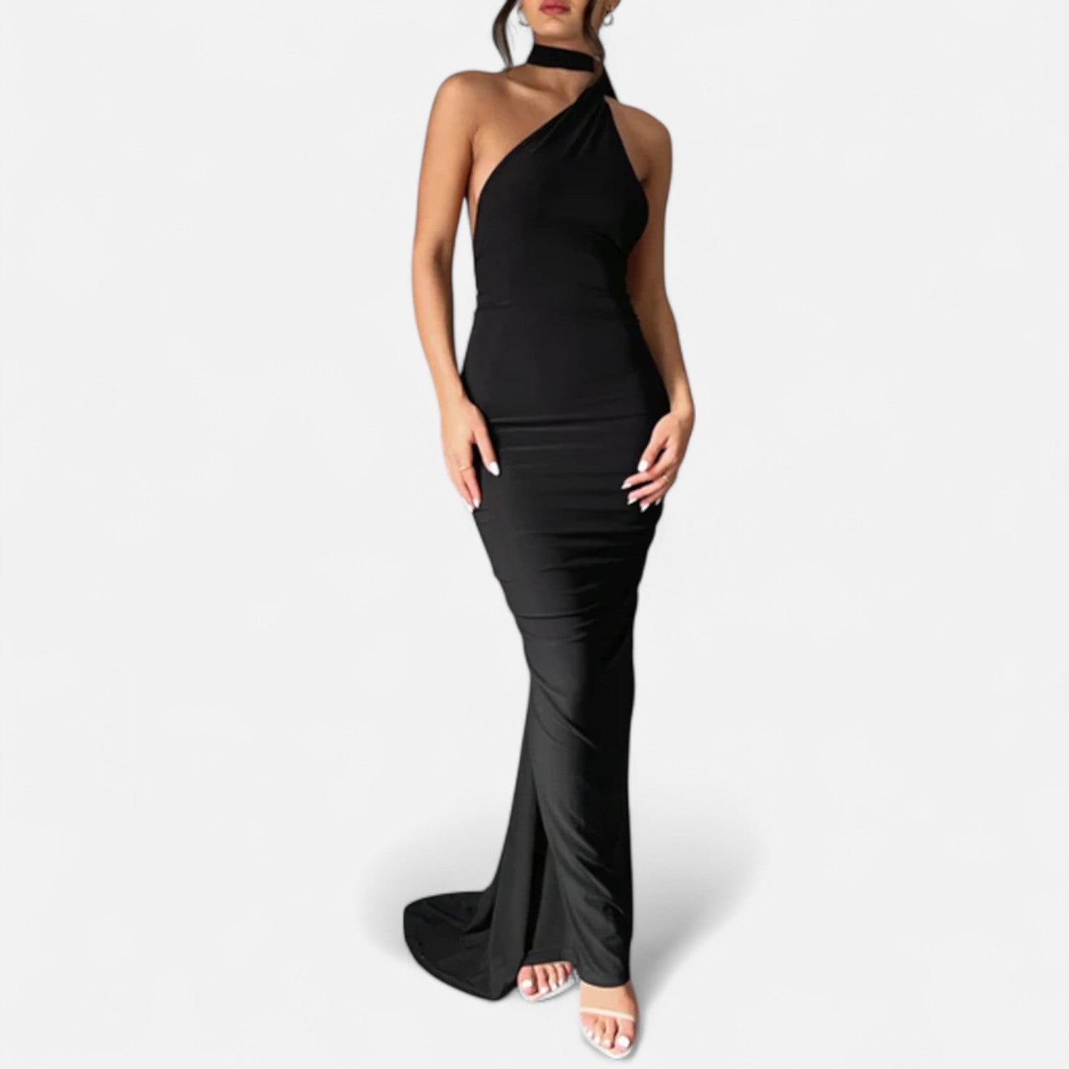 Volarno | Women’s Backless Scarf-Tie Evening Dress