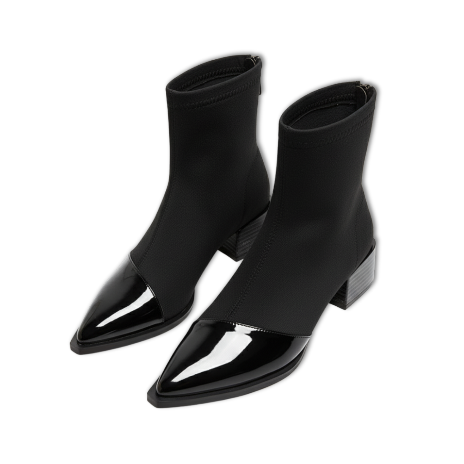 Volarno | Ankle Boots Women Chunky Mid Heels Suede Pointed Toe