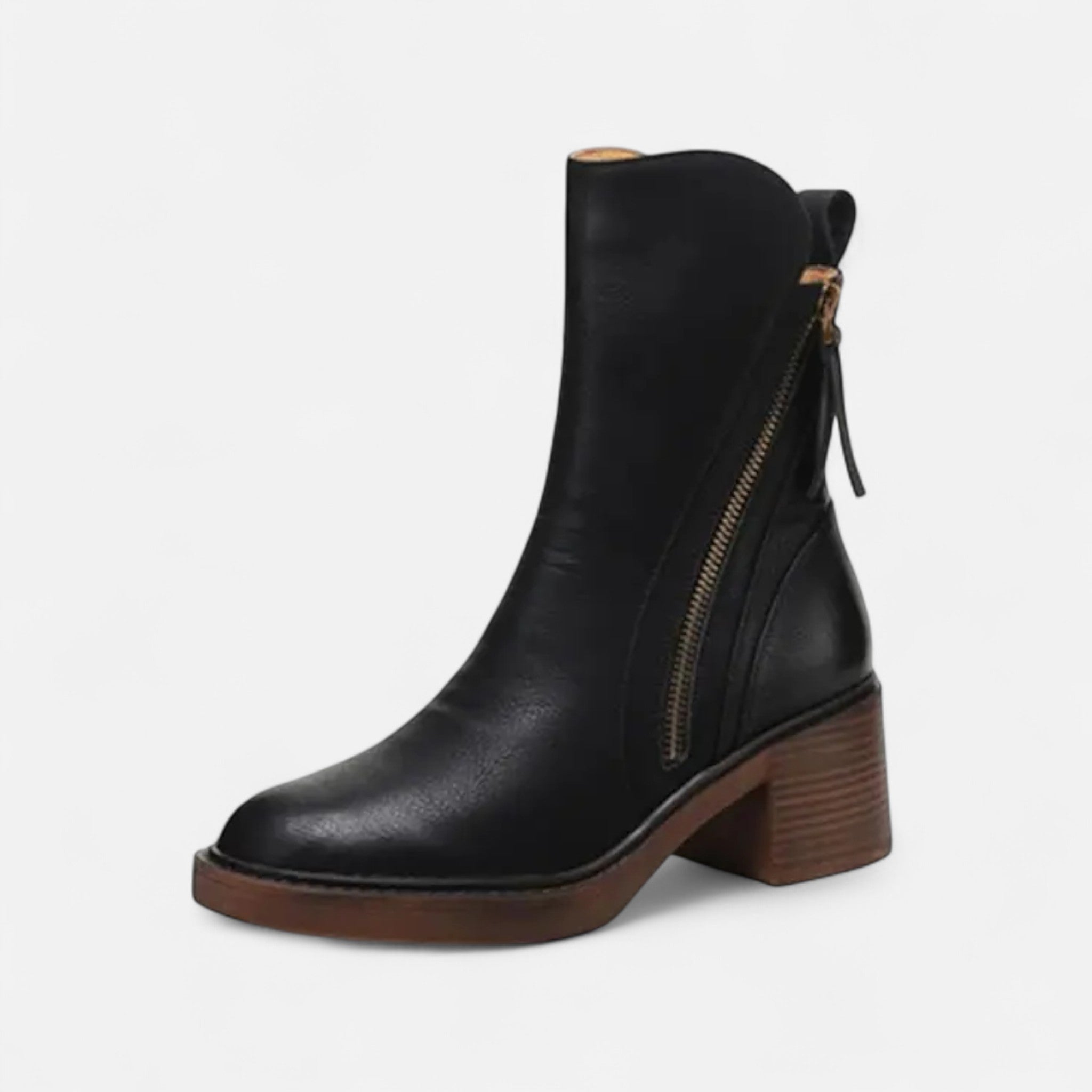 Volarno | Women’s Roman Leather Flat Heel Boots