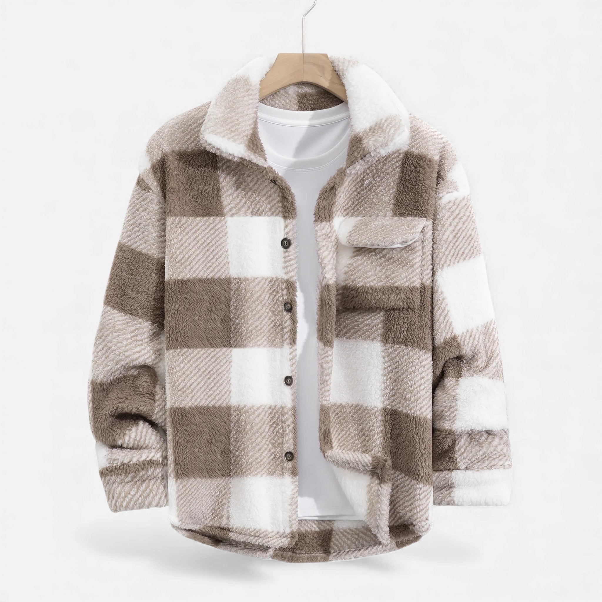 Volarno | Men’s Velvet Plush Rabbit Fur Jacket