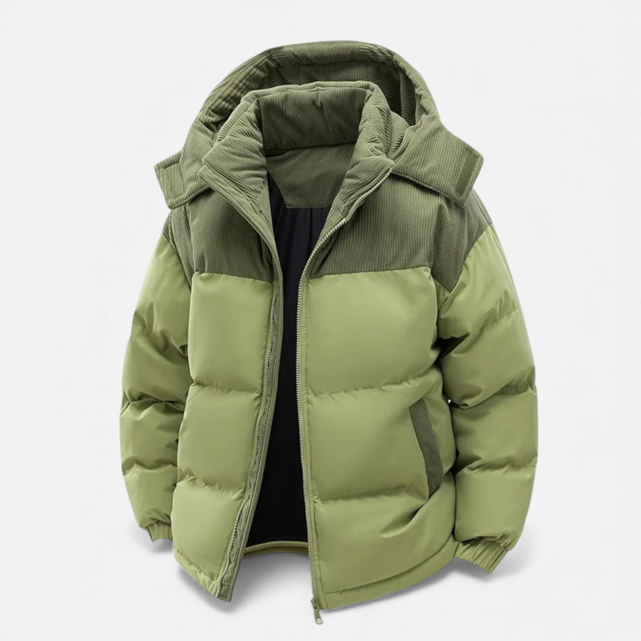 Volarno | Men’s Fleece-Lined Winter Jacket with Removable Hood