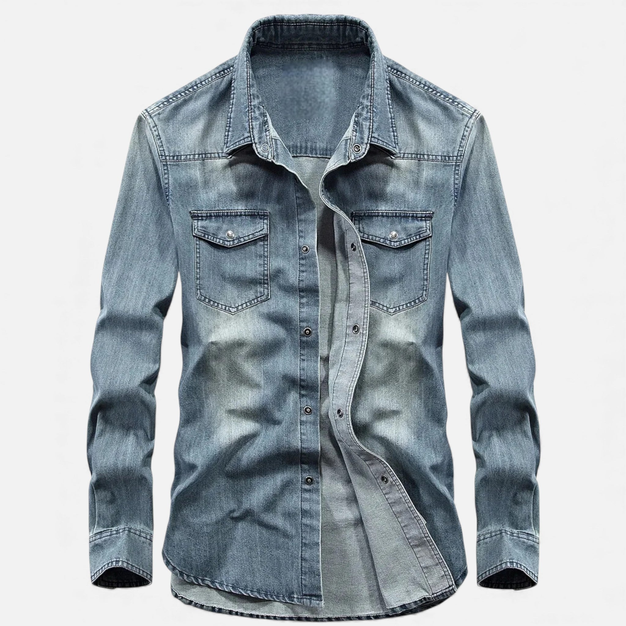 Volarno | Men’s Loose-Fit Denim Shirt for Autumn/Winter