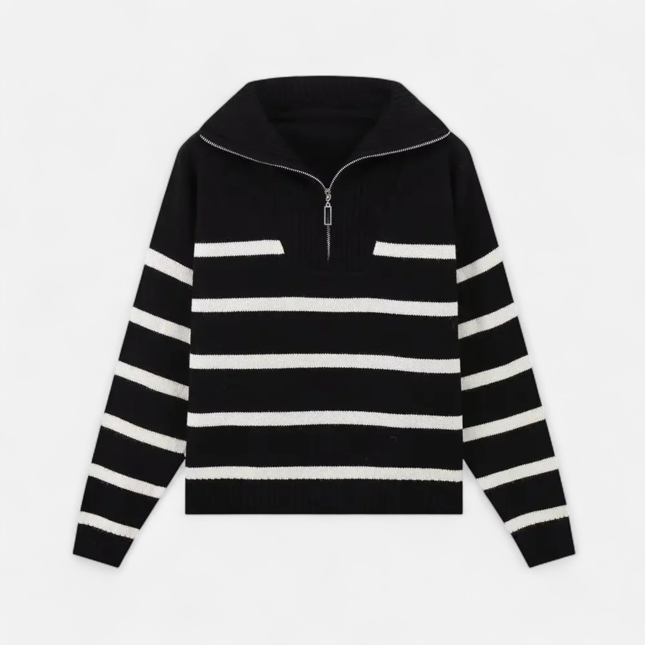 Volarno | Women's Striped Polo Sweater – Refined Autumn Heritage