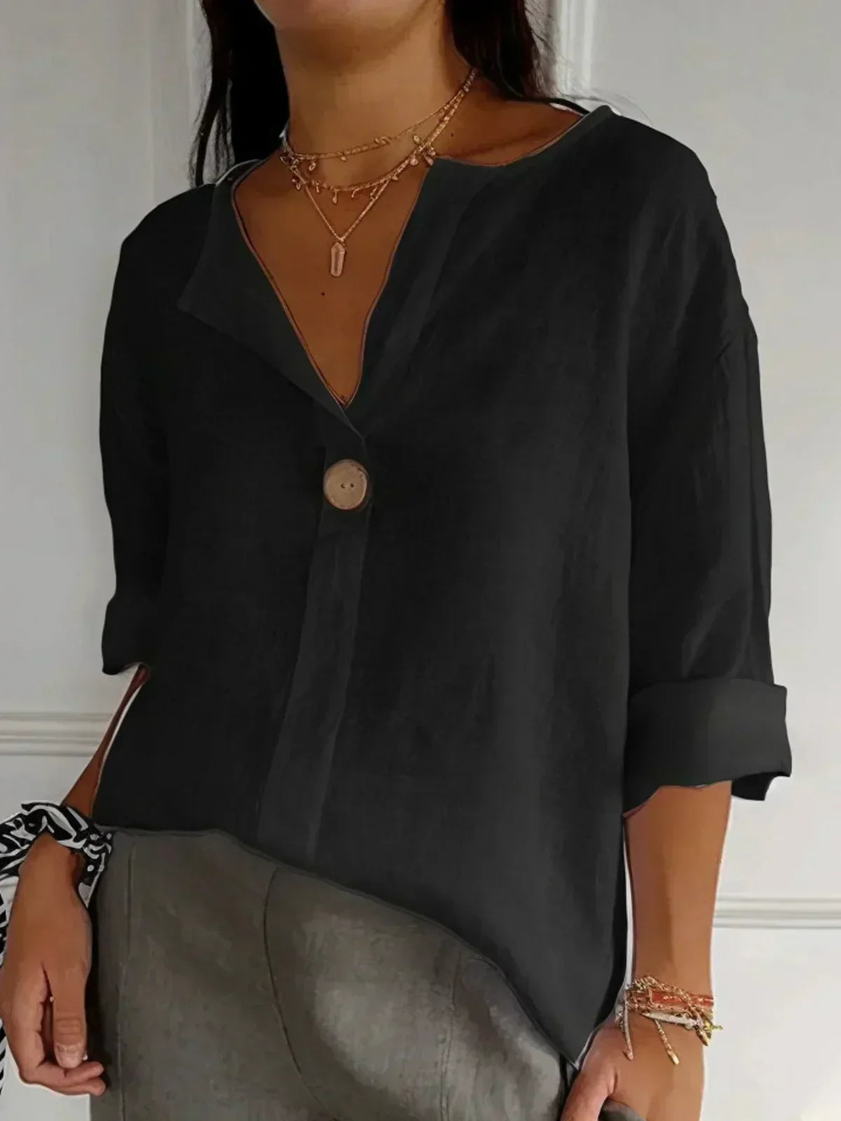 Volarno | Casual V-Neck Blouse