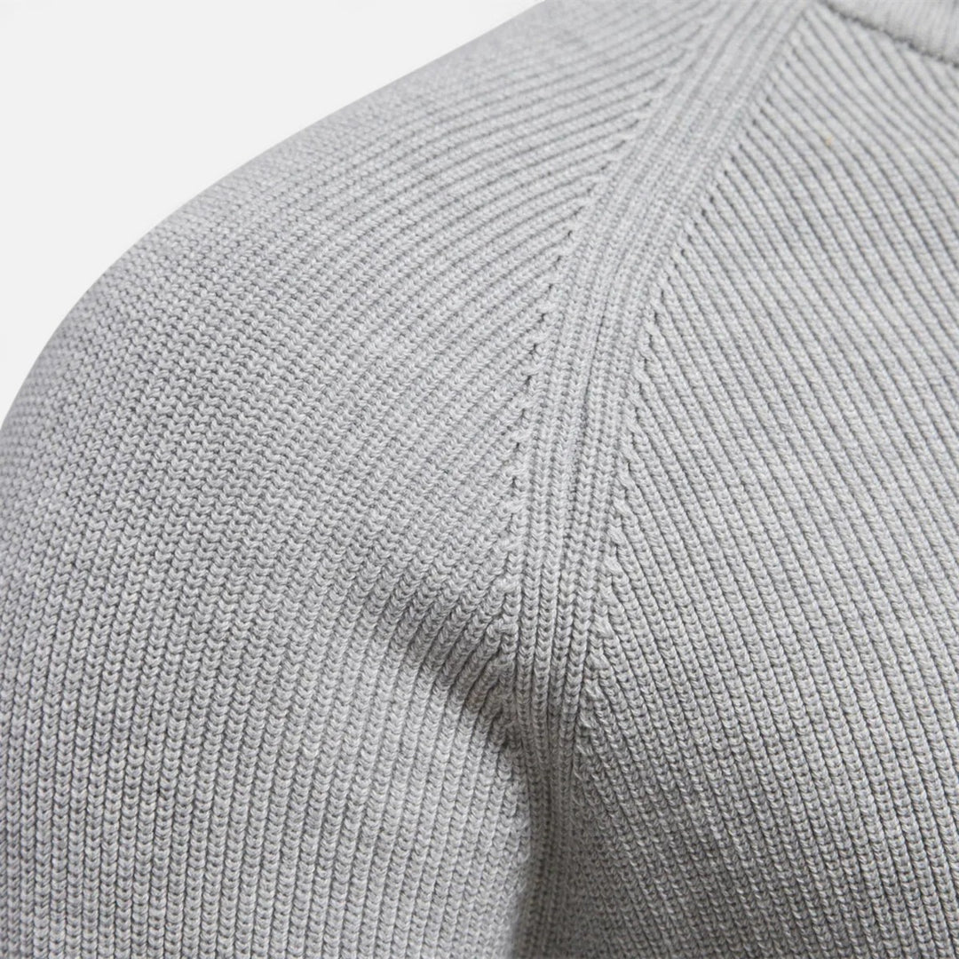 Volarno | Men’s Cotton Zip Sweater – Refined Knitwear for the Season