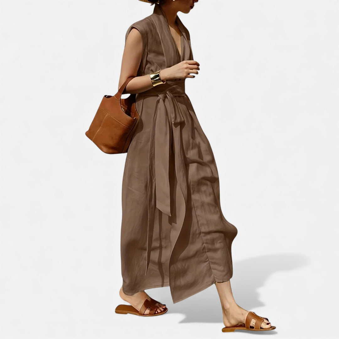 Volarno | Women’s Sleeveless Dress – Heritage Linen Style