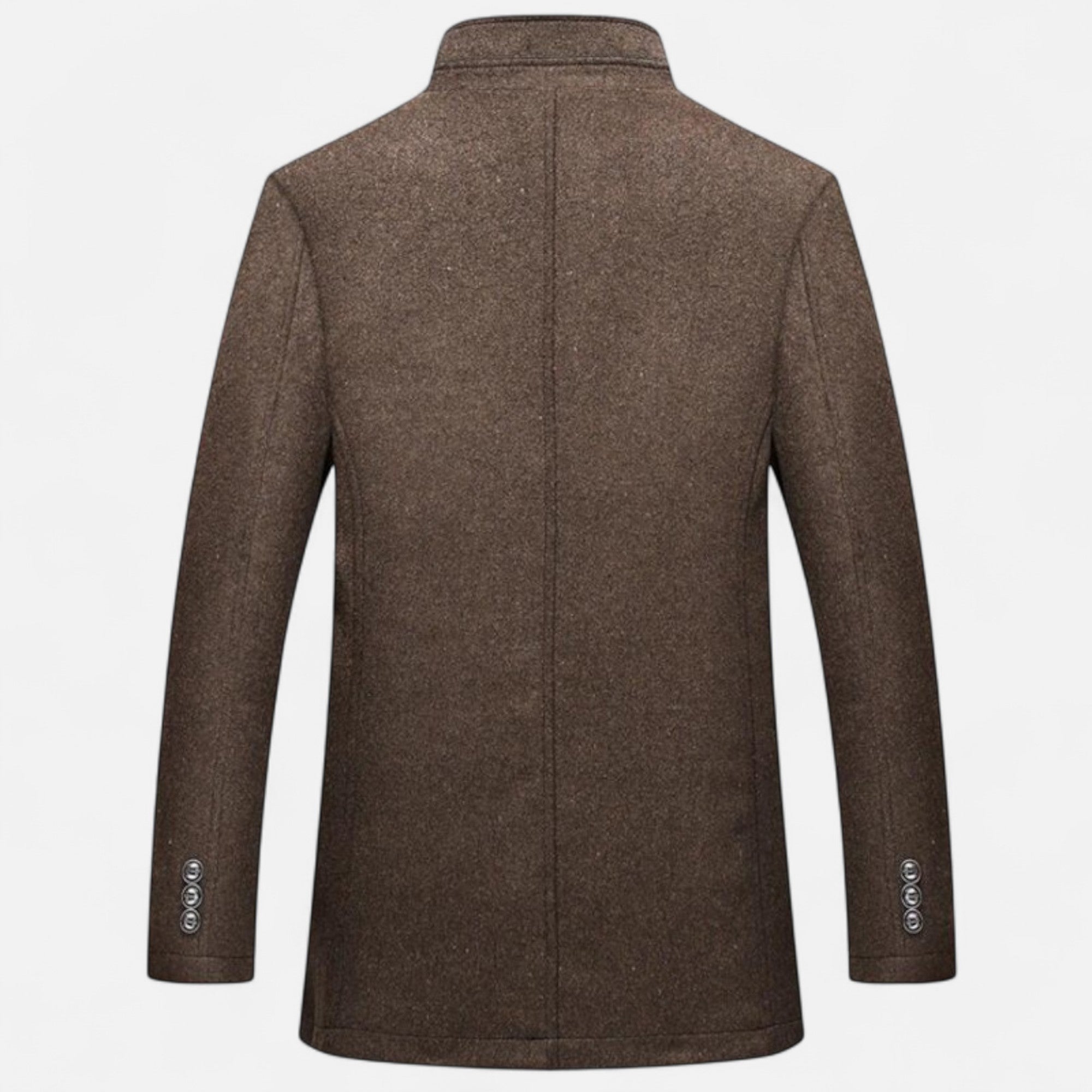 Volarno | Men’s Long Wool Overcoat with Vest