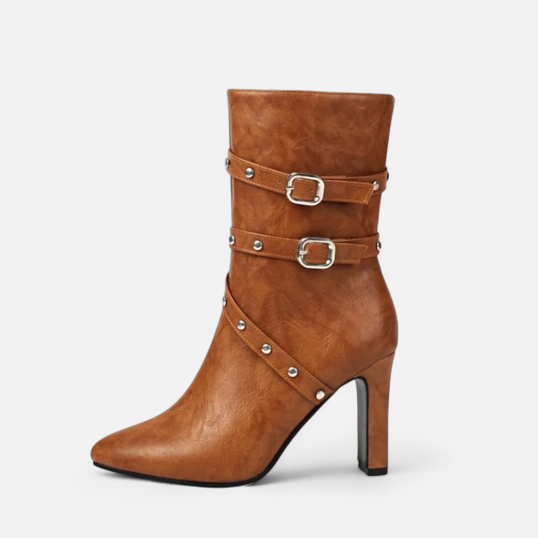 Volarno | Women’s Leather Ankle Boots – Winter Luxe Pointed Toe