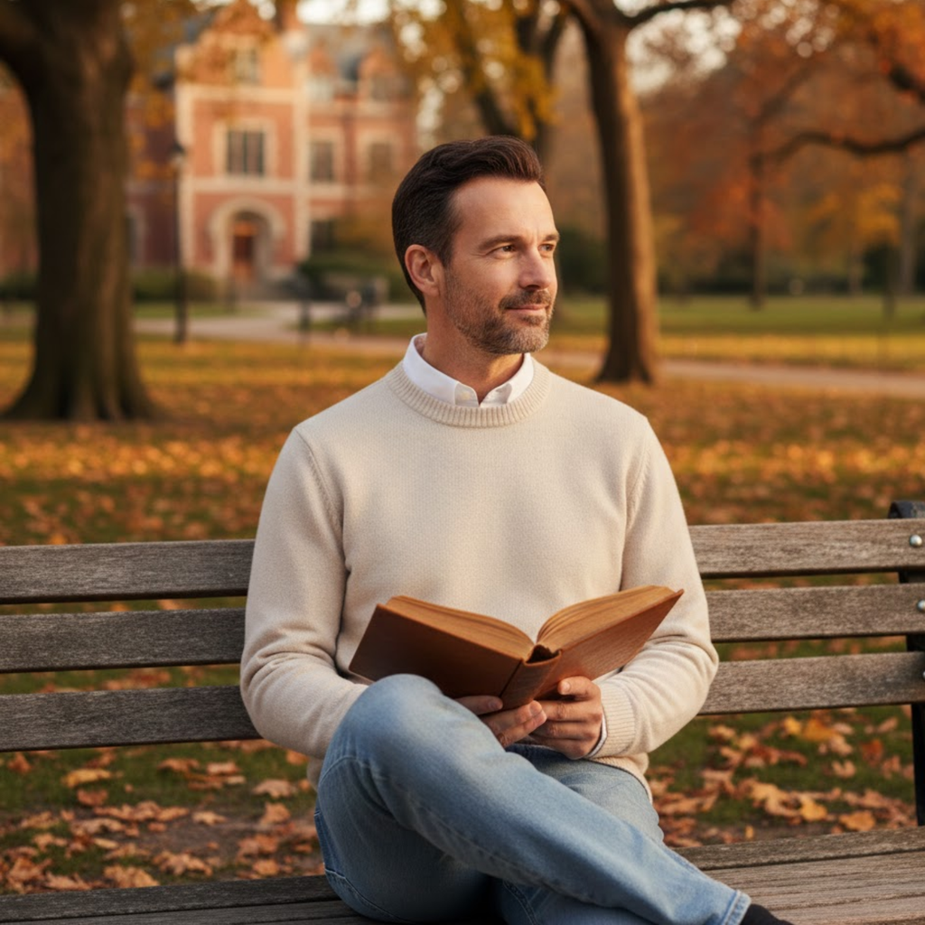 Volarno | Cashmere Sweater O-neck Pullovers Men's Loose Oversized Knitted Bottom Shirt