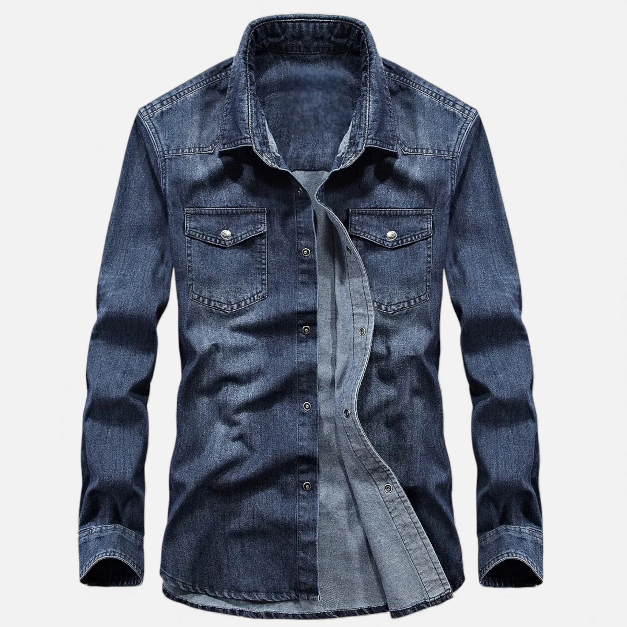 Volarno | Men’s Loose-Fit Denim Shirt for Autumn/Winter