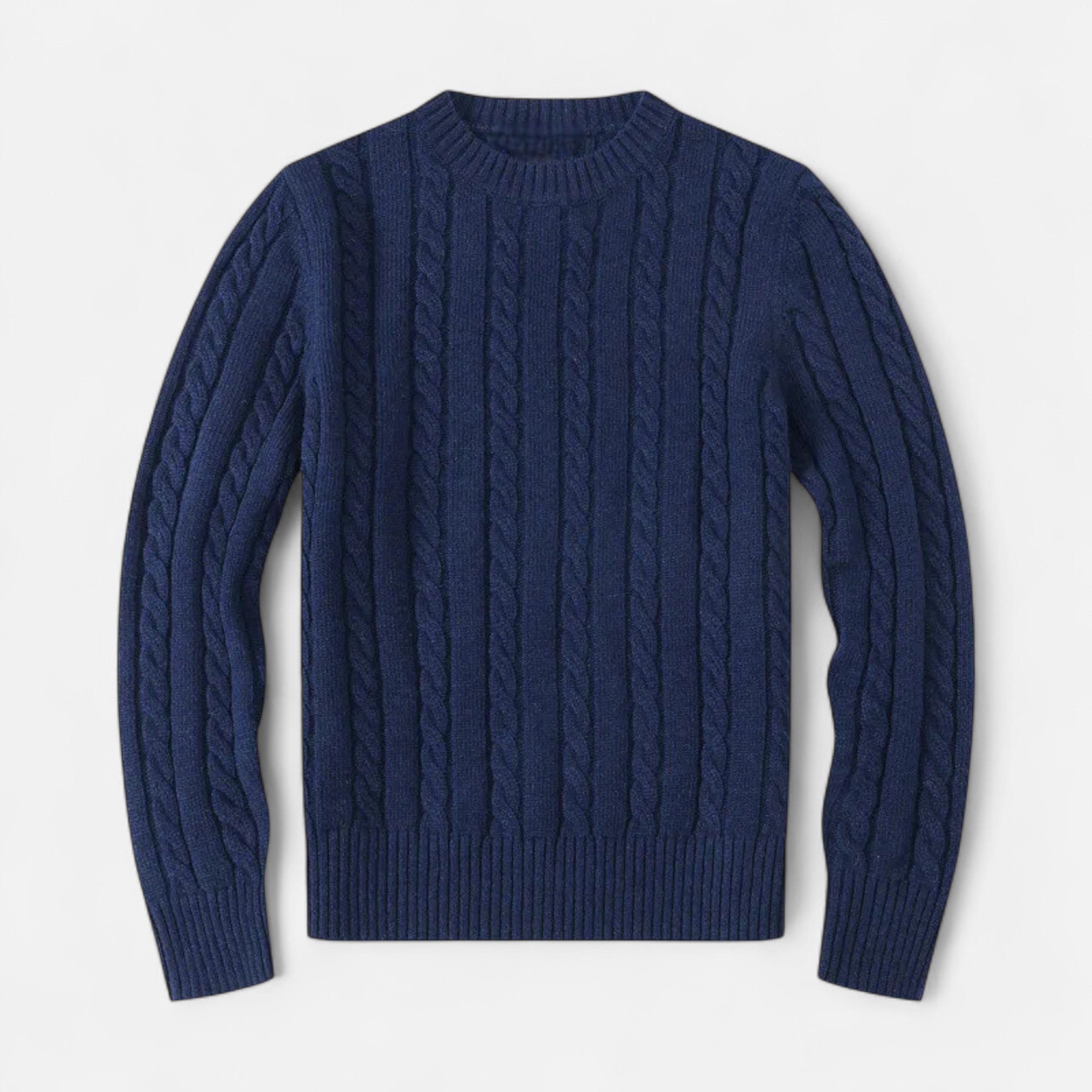 Volarno | Men’s Cotton Blend Sweater – Timeless Round Neck Style
