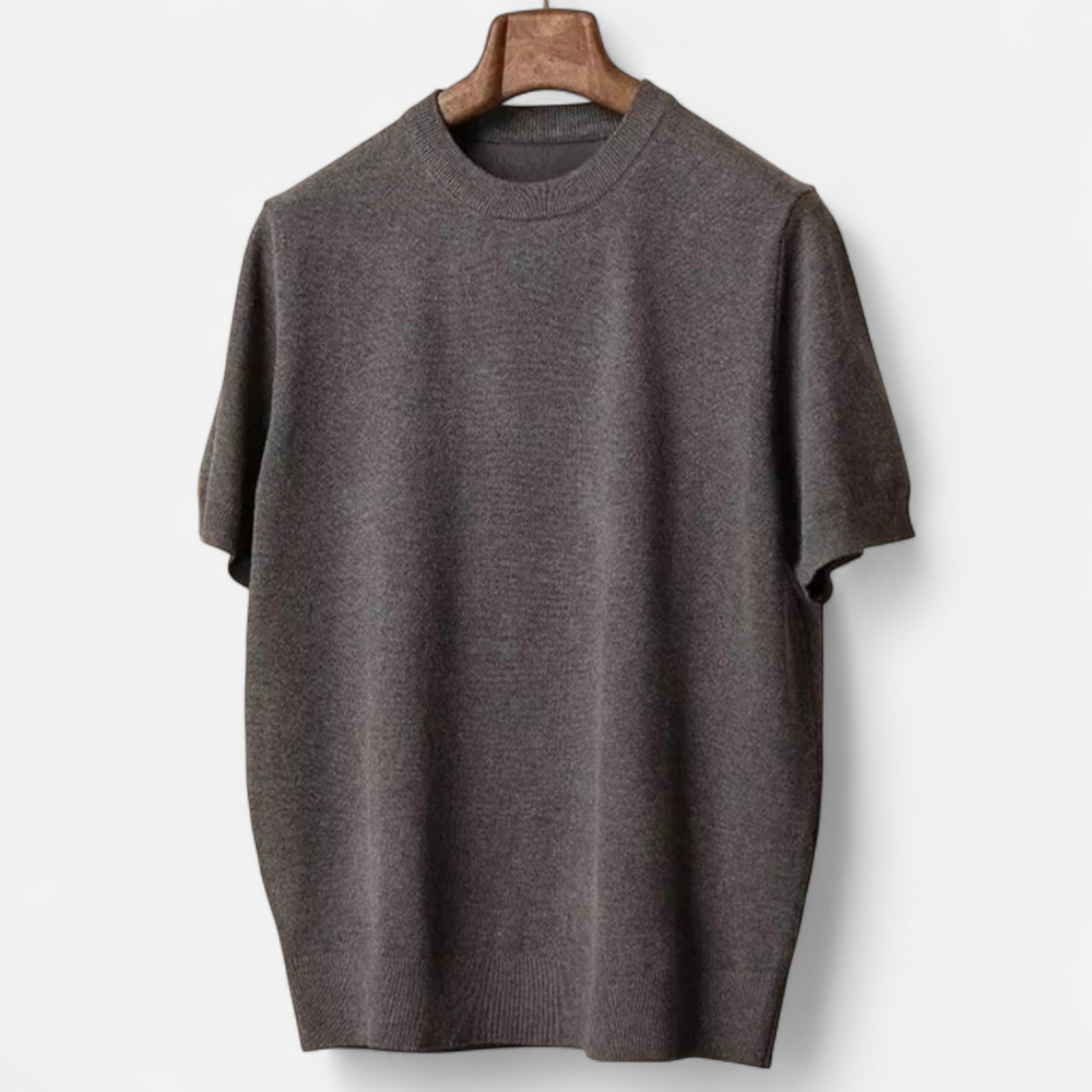 Volarno | Men’s Slim-Fit Knitted T-Shirt