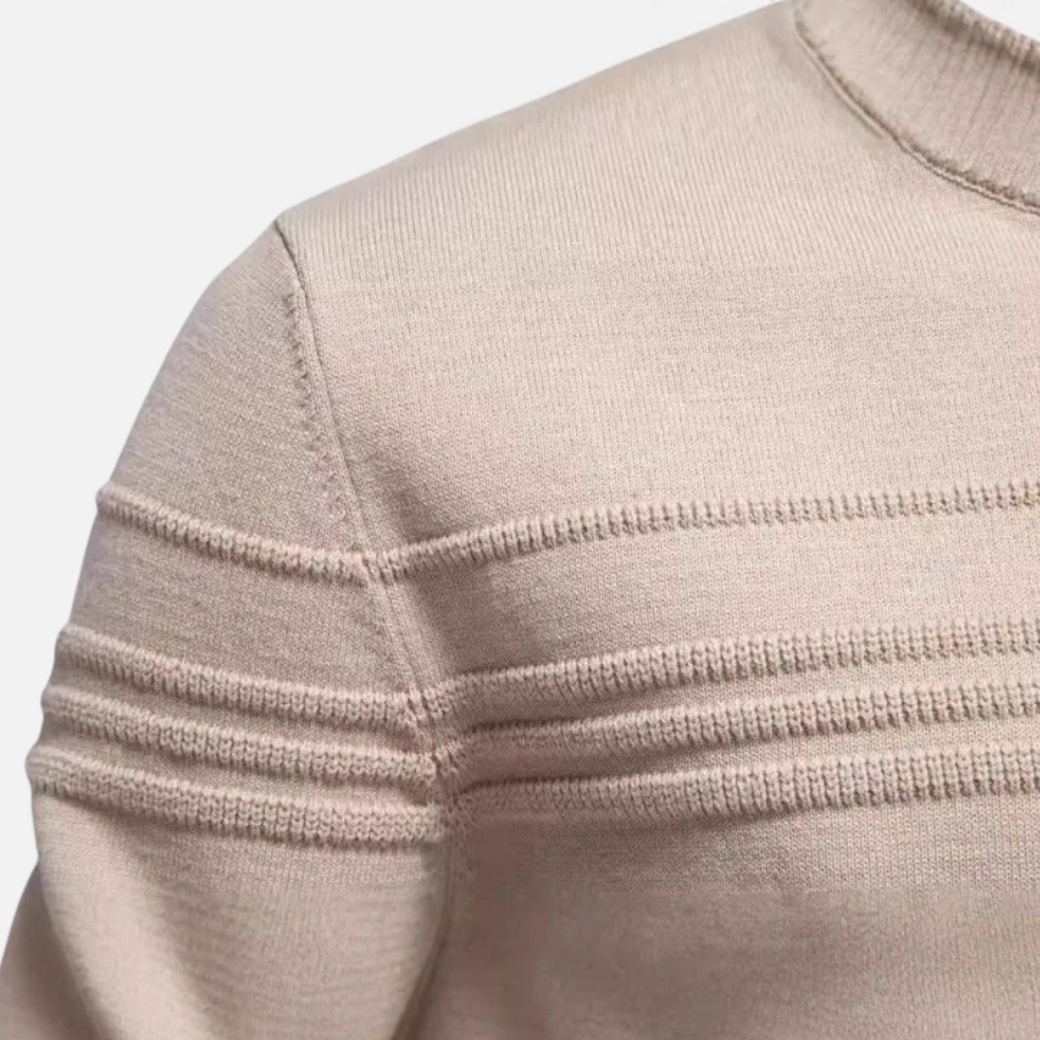 Volarno | Men’s Slim Fit Structured Knit Sweater