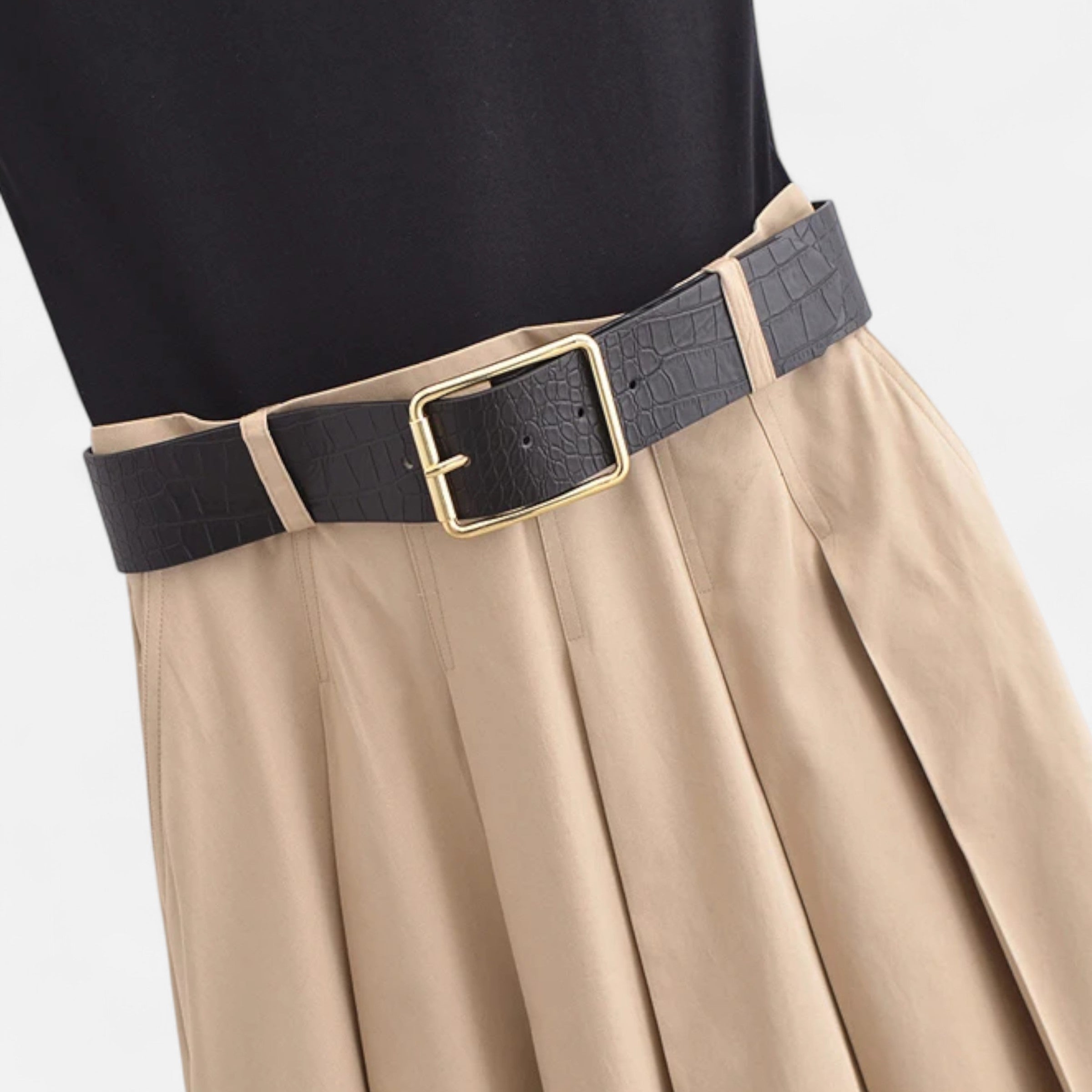 Volarno | Women’s Pleated Knitted Midi Dress