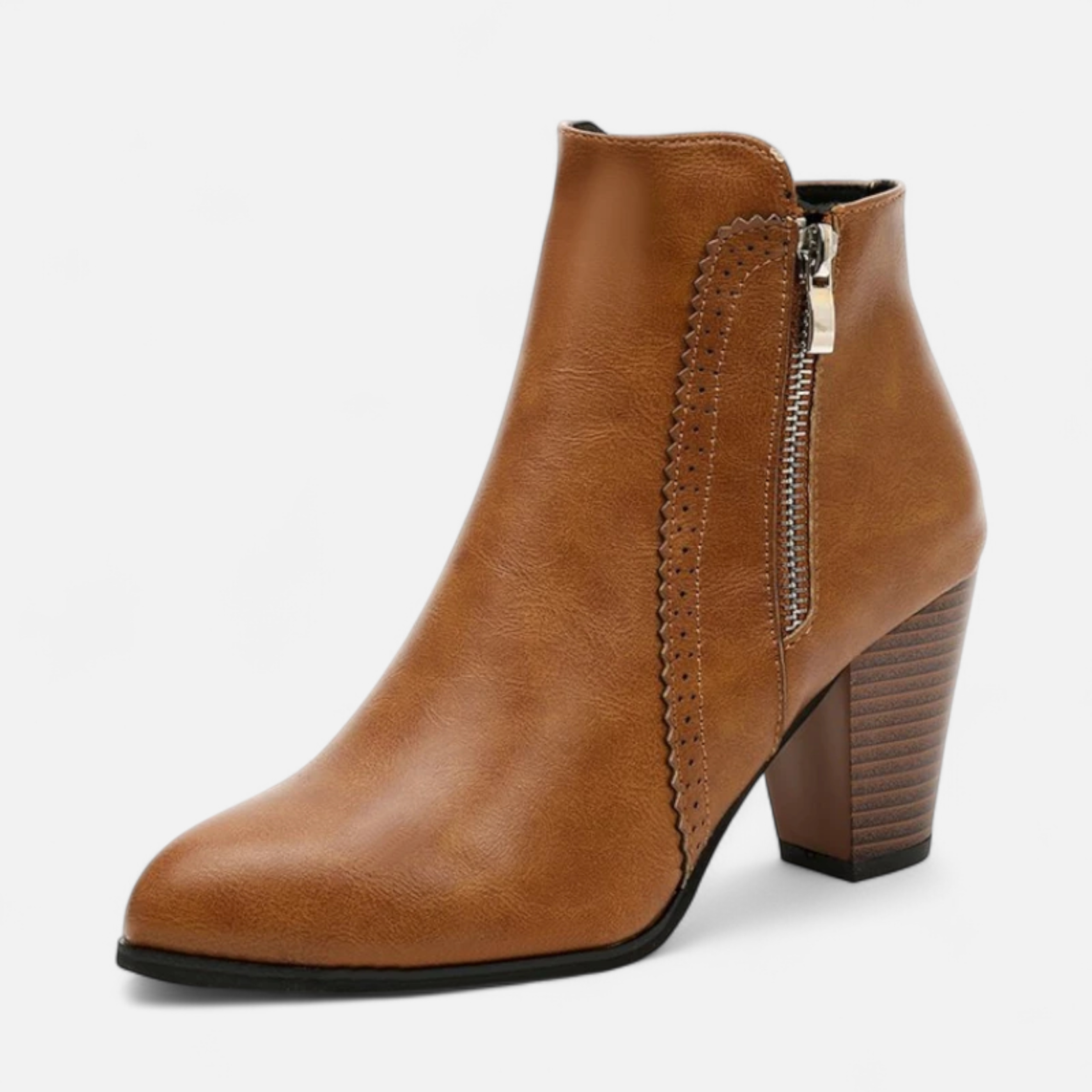 Volarno | Women’s Retro Zip-Heel Boots