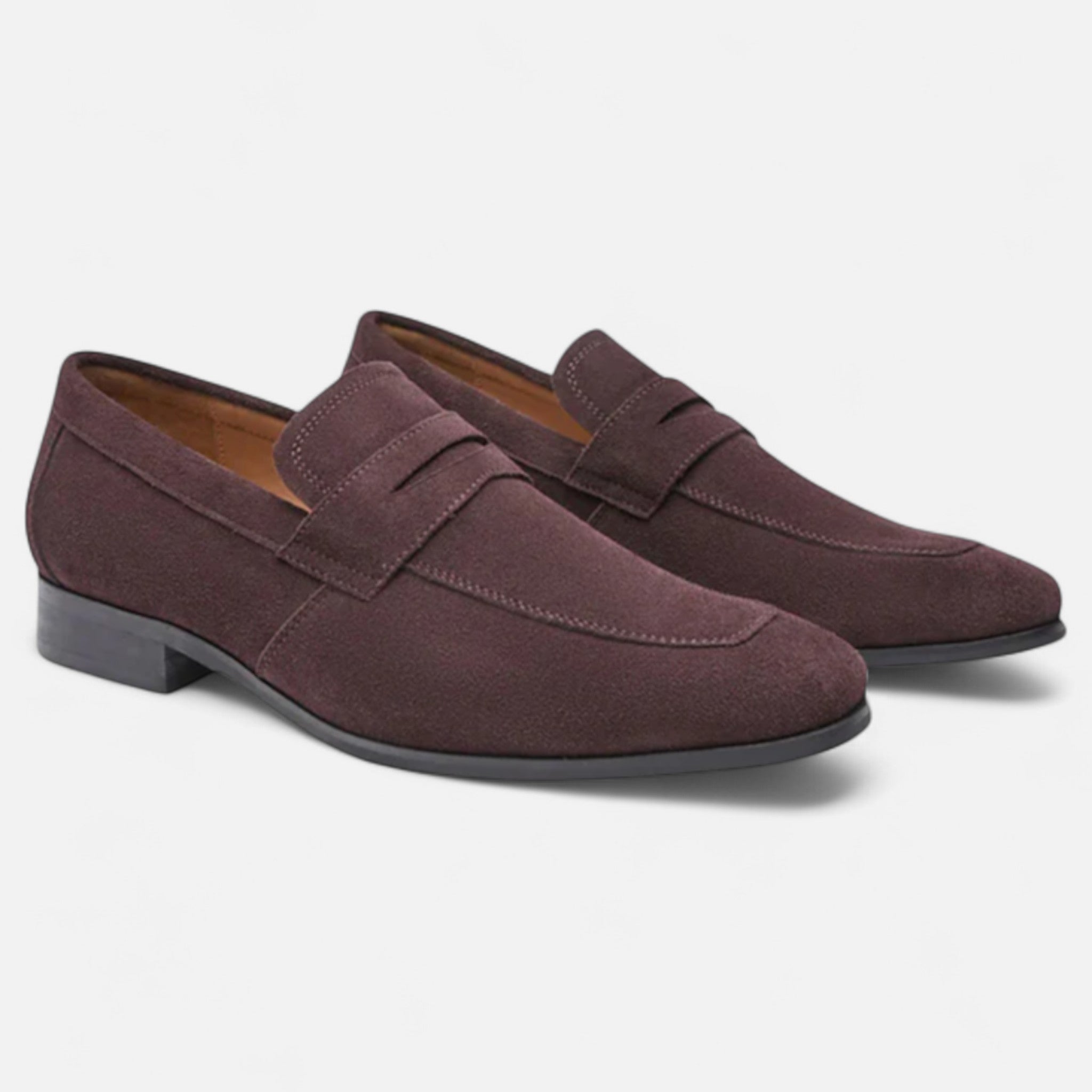 Volarno | Men’s Suede Penny Loafers – Iconic Elegance, Timeless British Craft