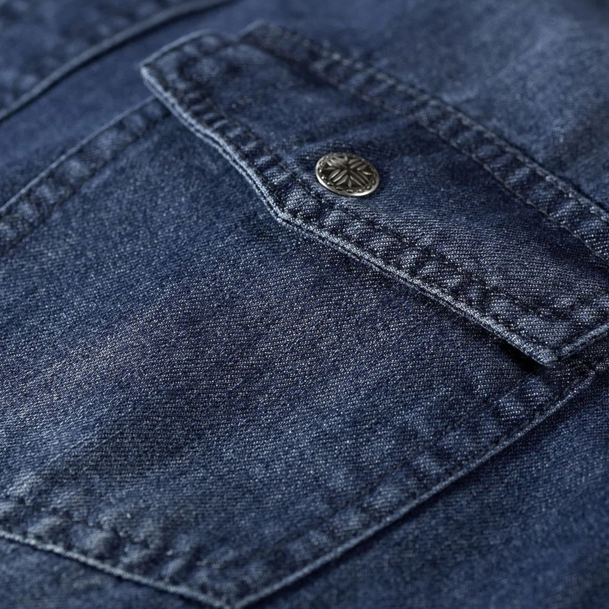 Volarno | Men’s Loose-Fit Denim Shirt for Autumn/Winter