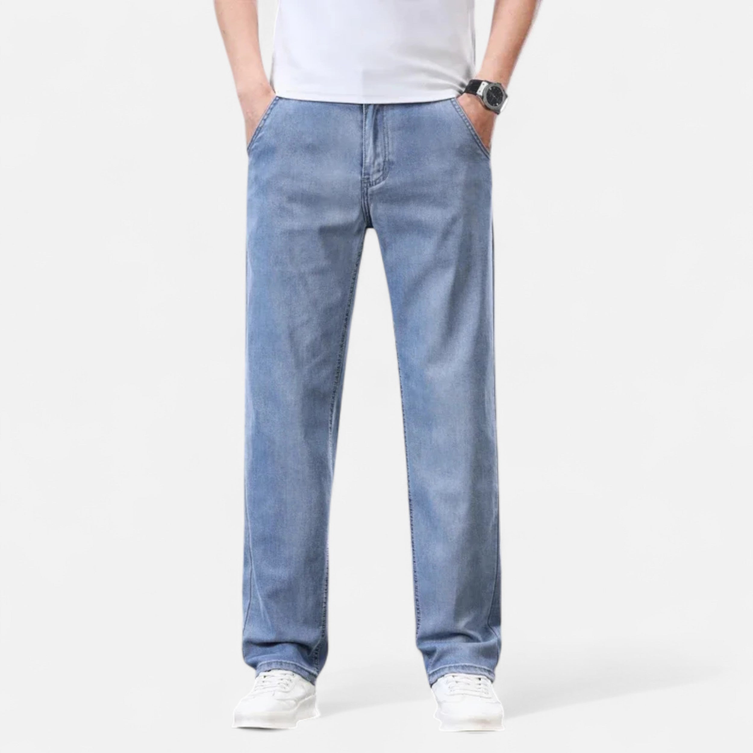 Volarno | Men’s Straight-Leg Lyocell Denim Jeans
