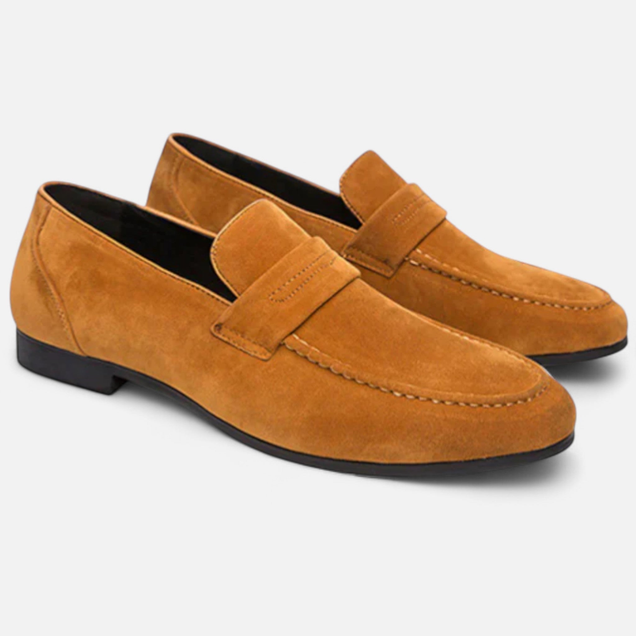 Volarno | Men’s Suede Penny Loafers – Iconic Elegance, Timeless British Craft