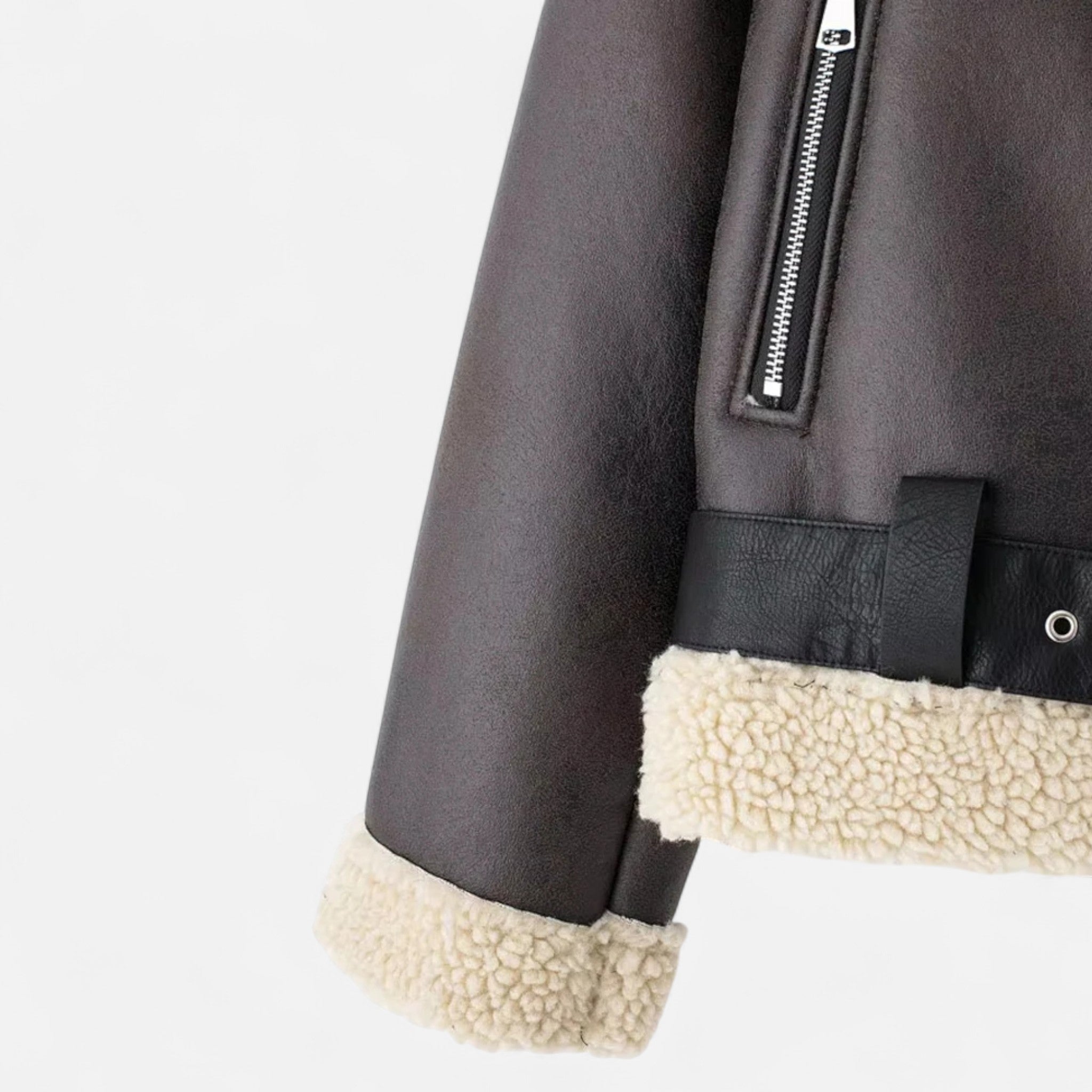 Volarno | Women’s Autumn Belted Leather Jacket