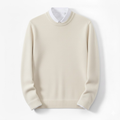 Volarno | Cashmere Sweater O-neck Pullovers Men's Loose Oversized Knitted Bottom Shirt