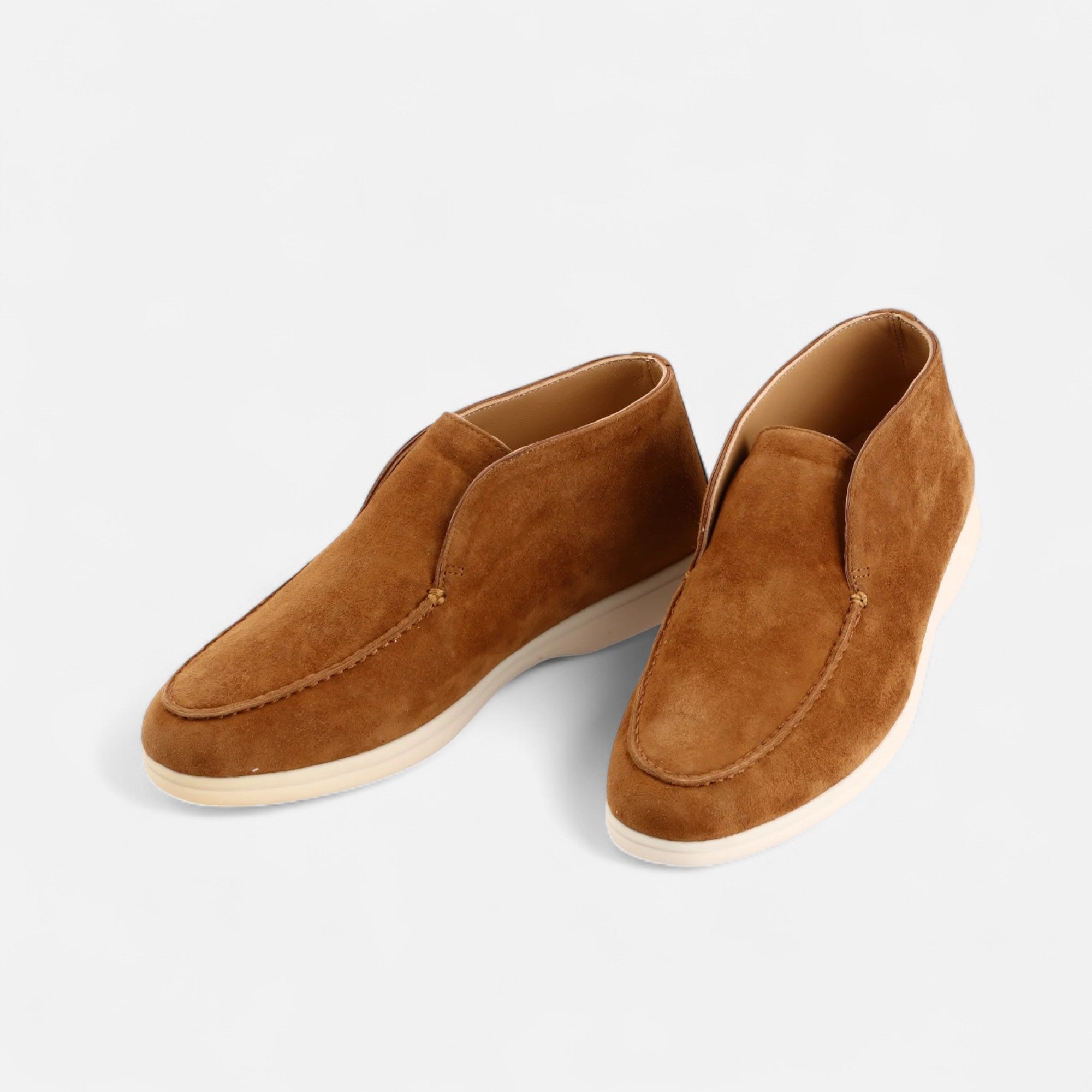 Volarno | Men’s Suede Mule Loafers in Heritage Camel