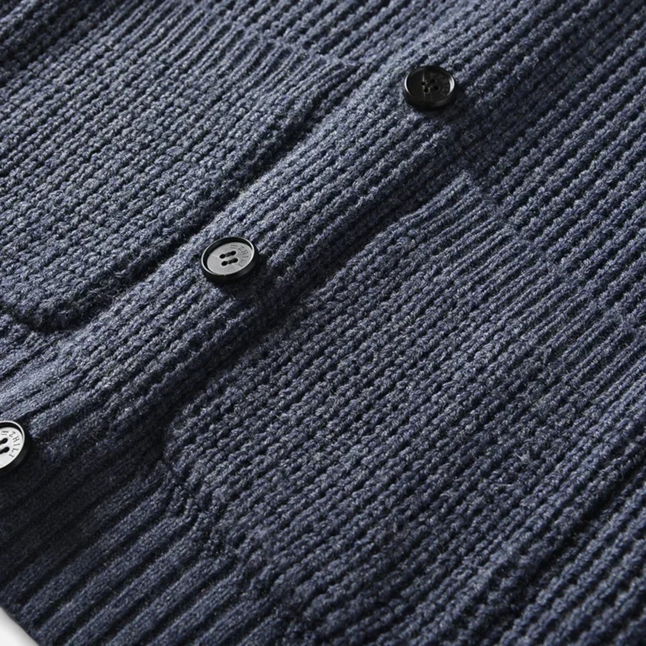 Volarno | Men’s Button-Up Premium Wool Cardigan – Classic Slim Fit Style