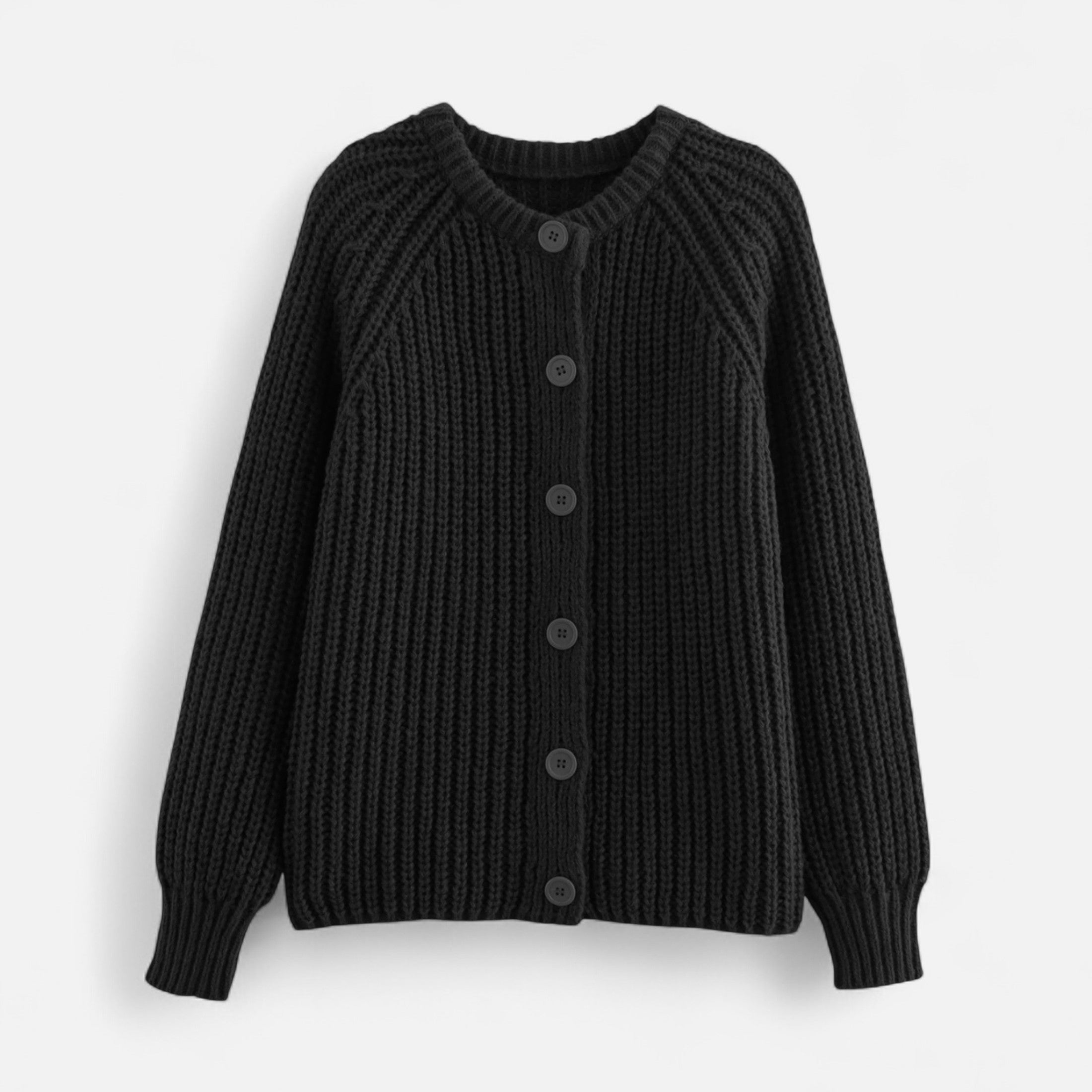 Volarno | Women’s Vintage Round Neck Knit Cardigan – Effortless Autumn Grace