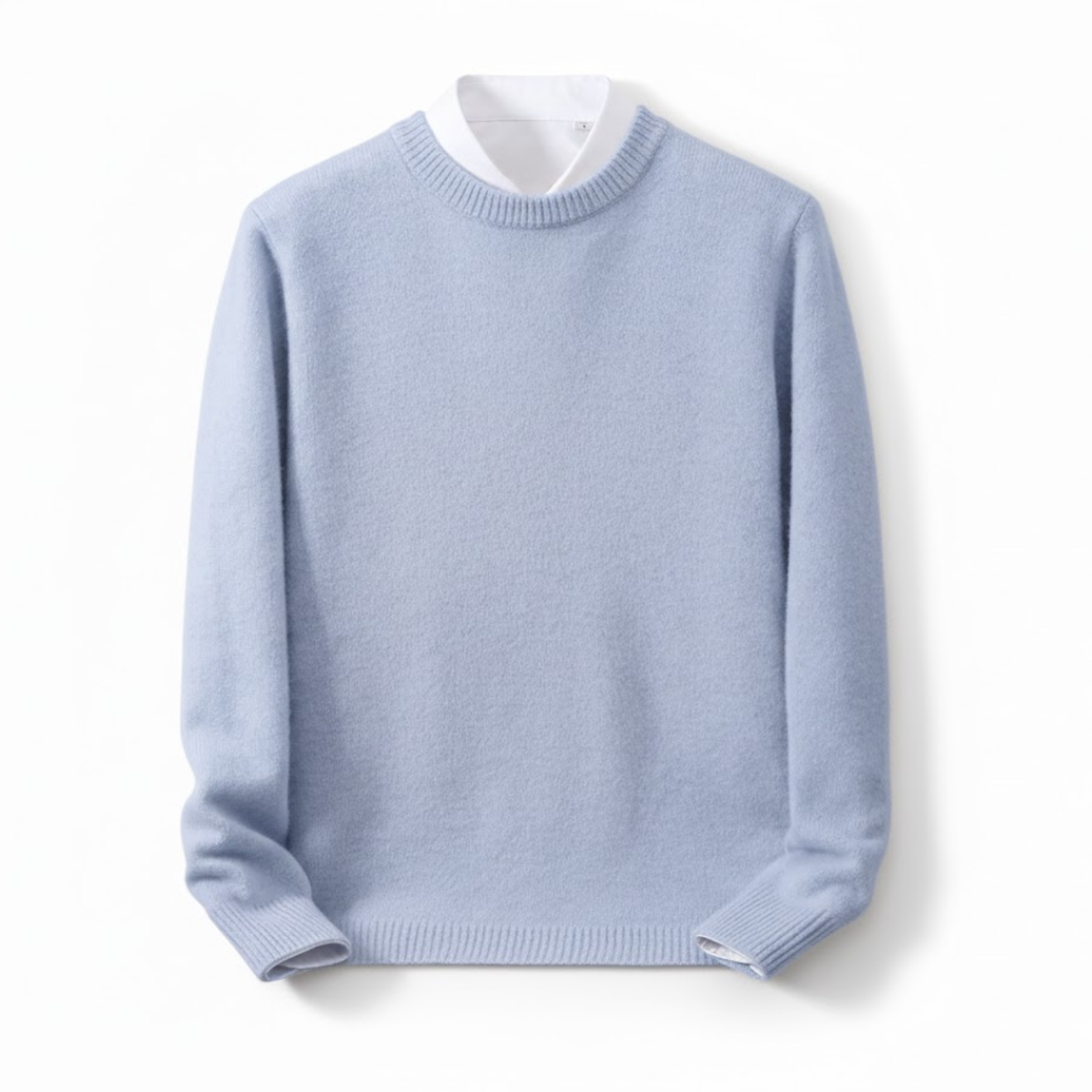 Volarno | Cashmere Sweater O-neck Pullovers Men's Loose Oversized Knitted Bottom Shirt