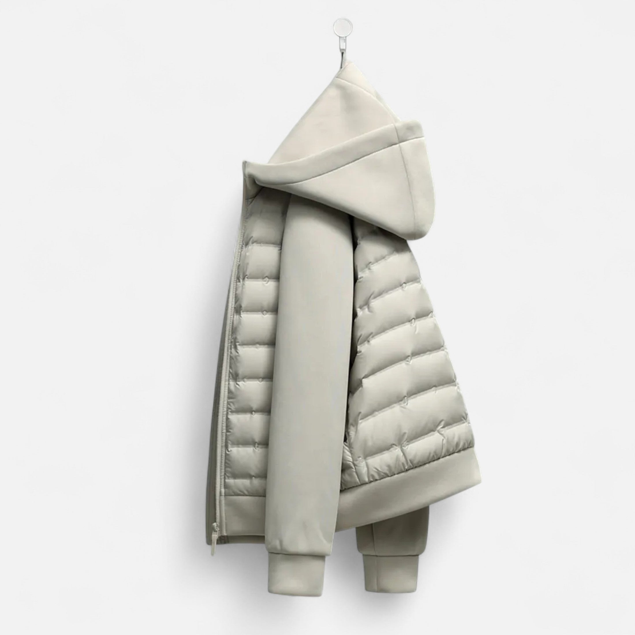 Volarno | Men’s Hooded Down Jacket – Spliced Quilted Style