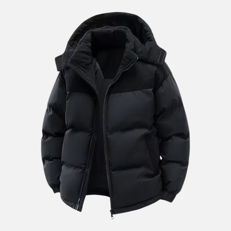 Volarno | Men’s Casual Hooded Winter Jacket | Detachable Hood | Warm Outdoor Coat