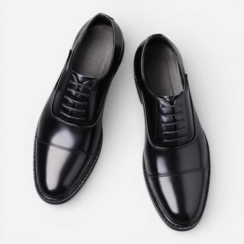 Volarno | Men’s British Style Oxford Leather Dress Shoes | Genuine Leather Formal Shoes